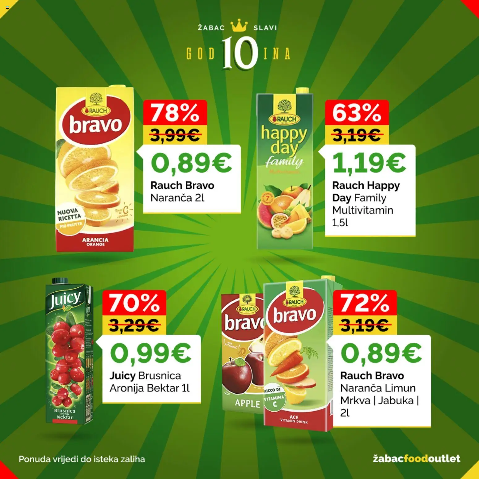 Žabac katalog | vrijedi od 26.06.2026 | Stranica: 9 | Proizvodi: Mrkva, Limun, Brusnica, Jabuka