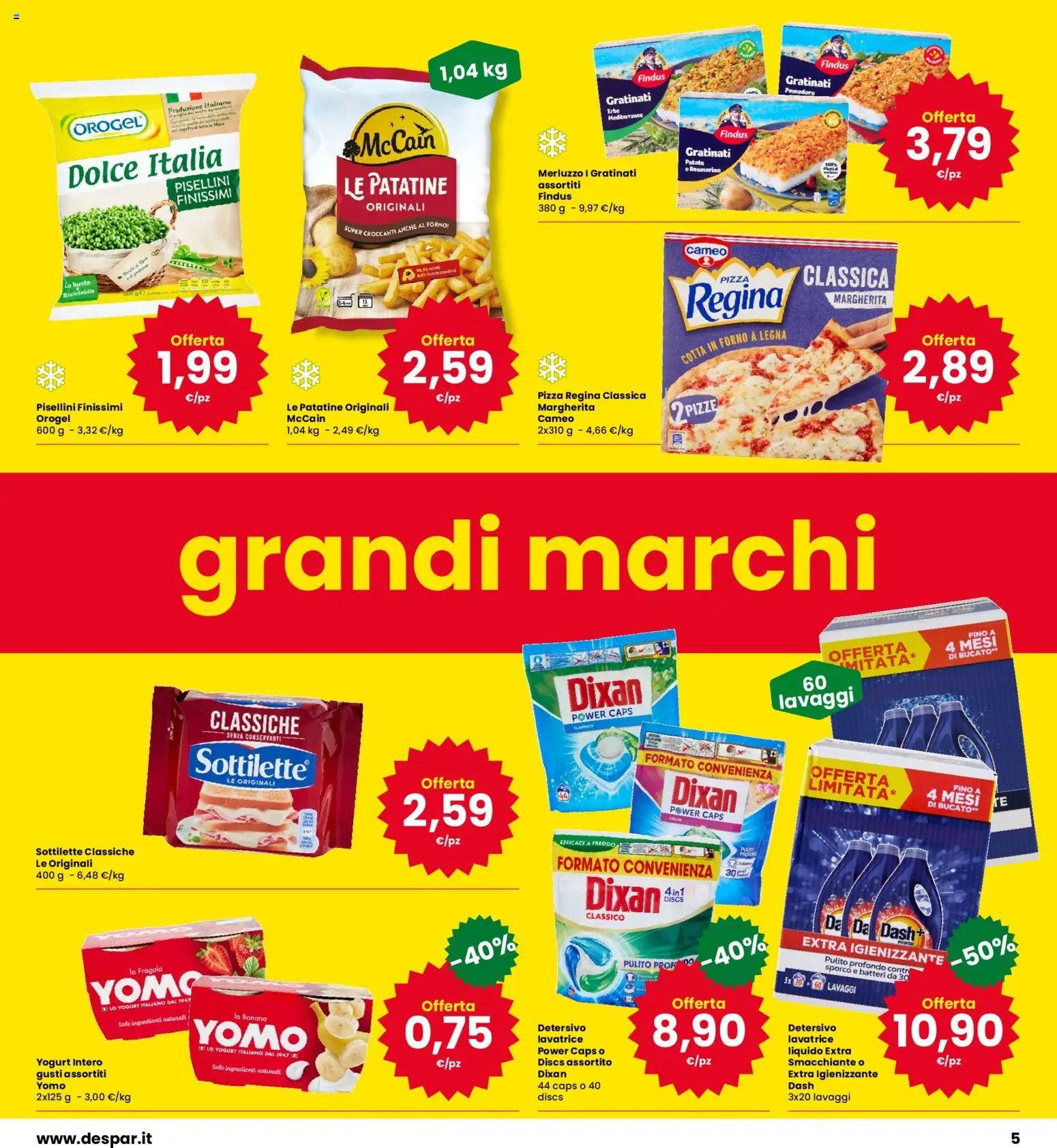Volantino Eurospar del 08/10/2026 | Pagina: 5 | Prodotti: Yogurt, Erbe, Merluzzo, Ingredienti