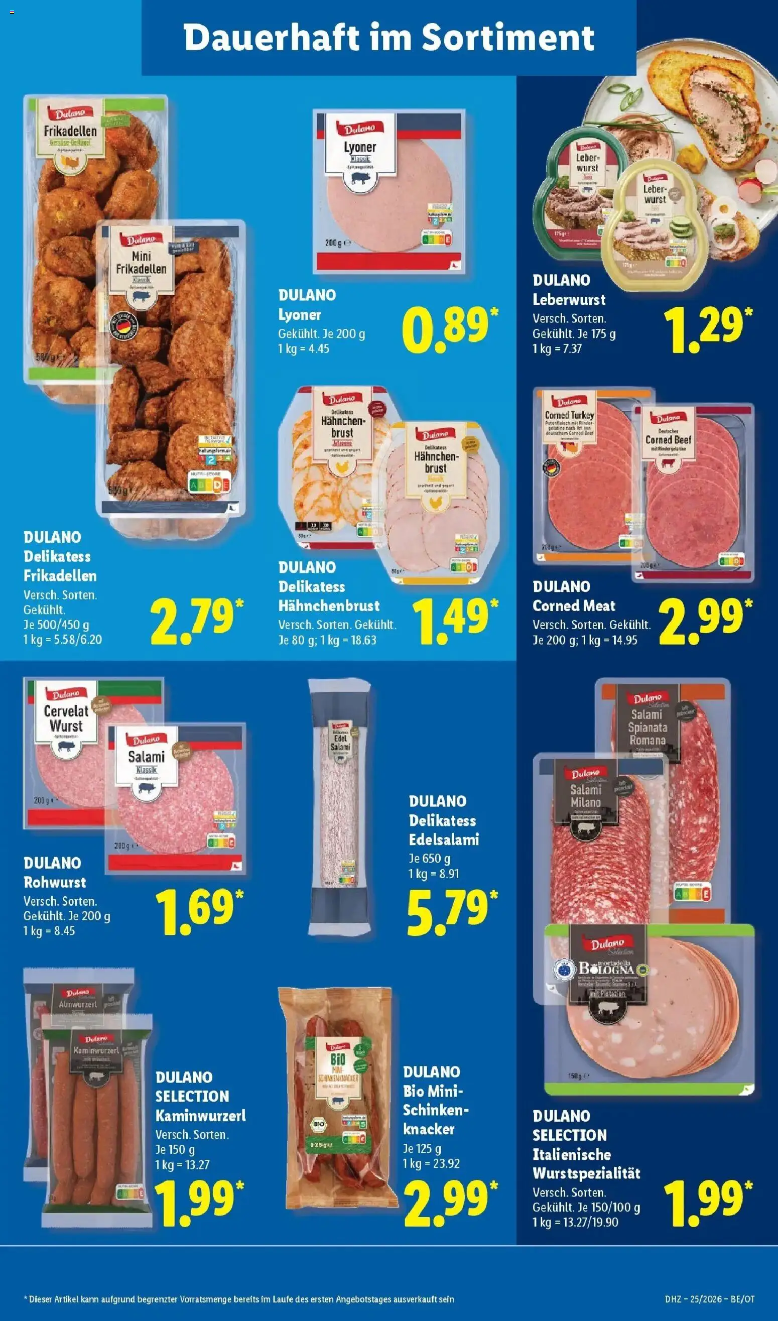 Lidl Prospekt Mahlow – gültig ab 15.06.2026 | Seite: 19 | Produkte: Hahnchen, Wurst, Salami, Hahnchenbrust