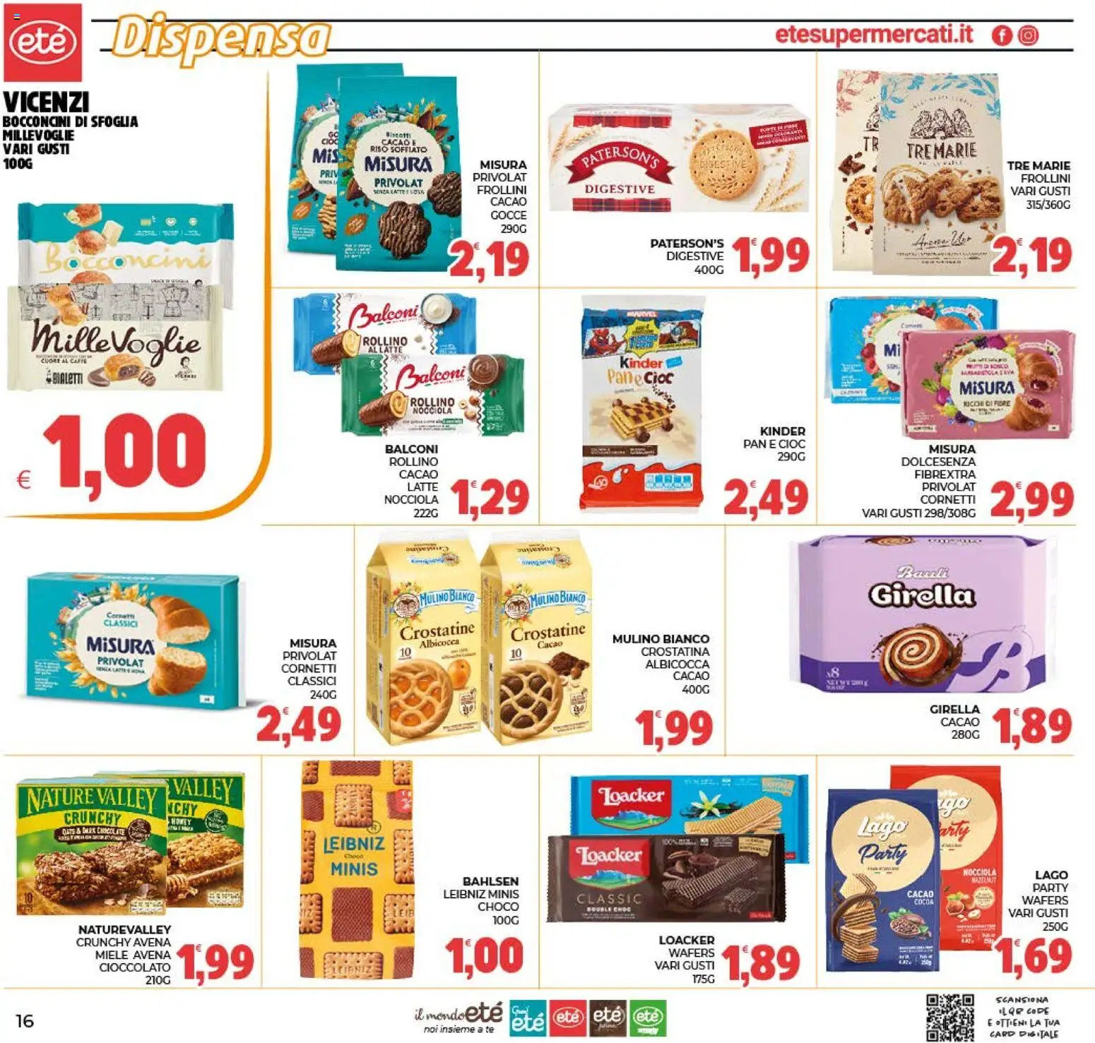 Volantino Eté del 02/10/2026 | Pagina: 16 | Prodotti: Pane, Riso, Tè, Crostatine