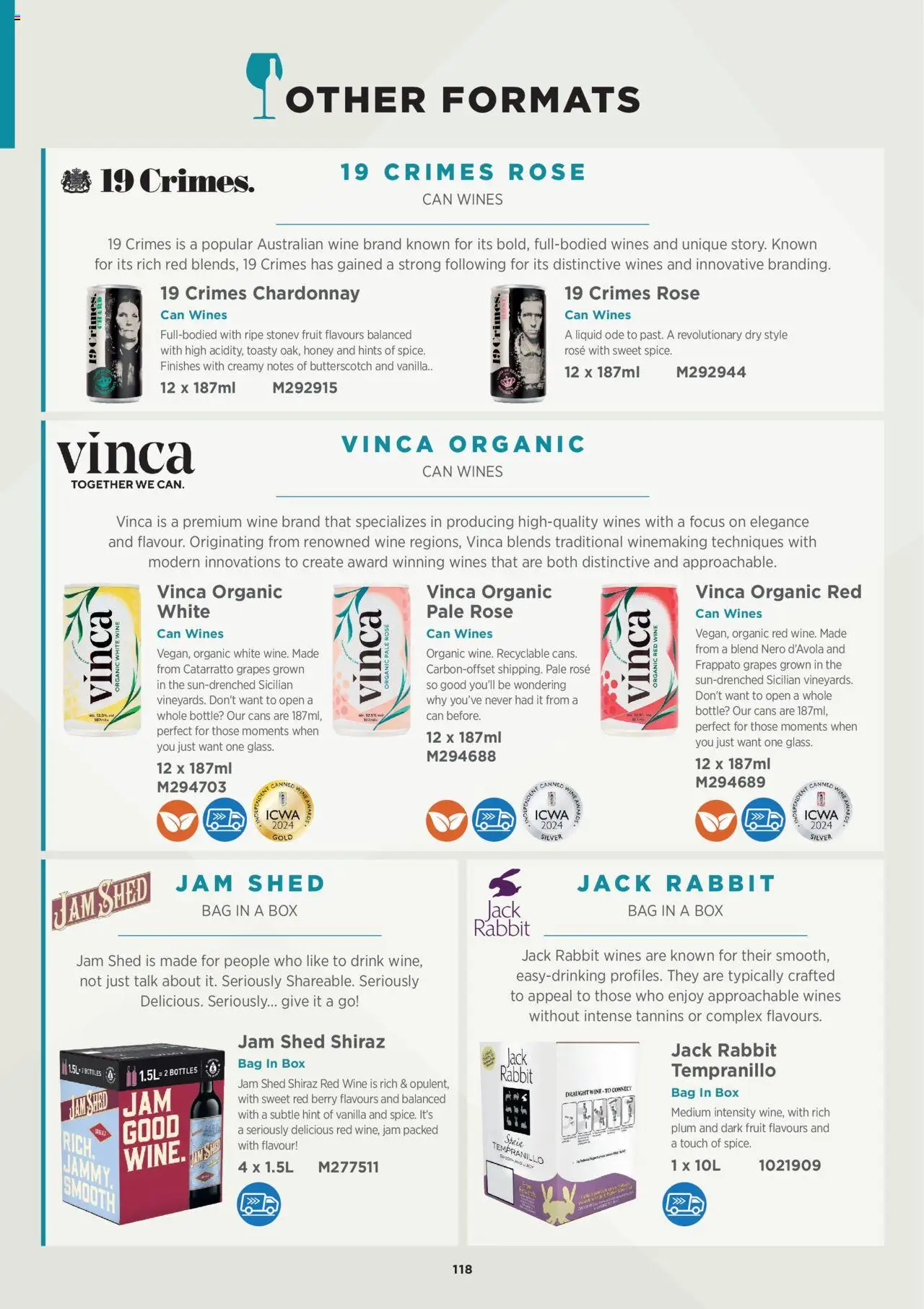 {H1} | Page: 118 | Products: Jam, Bag, White wine, Vanilla