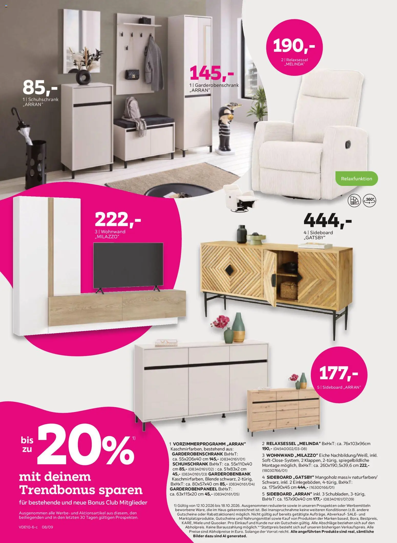 Mömax Prospekt – gültig ab 12.10.2026 | Seite: 8 | Produkte: Miele, Relaxsessel, Wohnwand, Garderobenschrank
