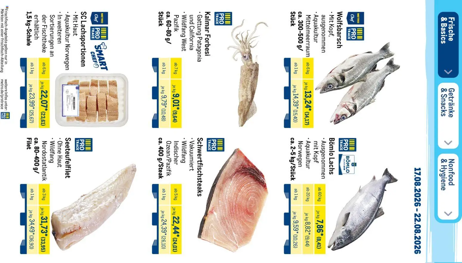 Metro NonFood-Angebote – gültig ab 17.08.2026 | Seite: 38 | Produkte: Lachs