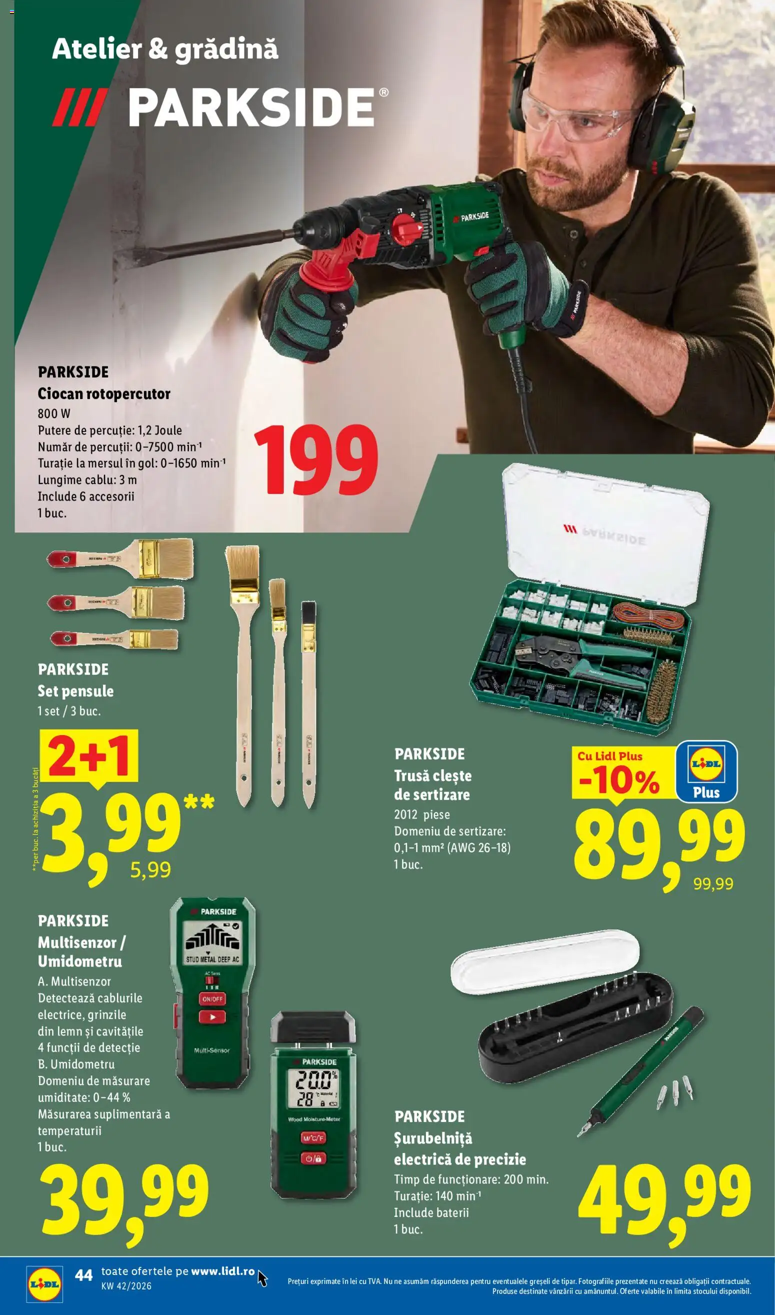 Noul catalog Lidl – valabil de la 12.10.2026 | Pagină: 44 | Produse: Electrică, Cablu, Clește, Plus