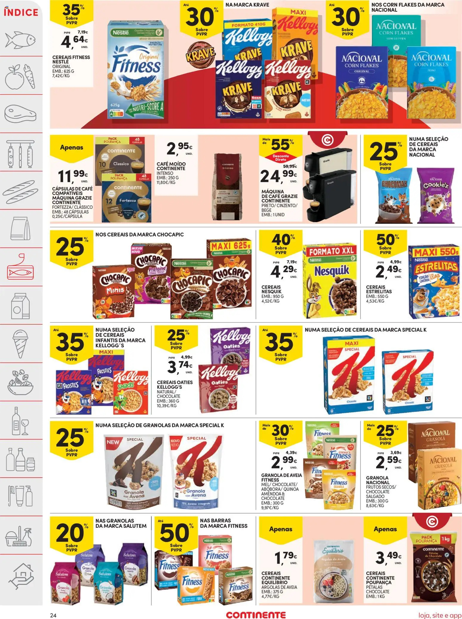 Continente folheto │ válido de 21/07/2026 | Página: 24 | Produtos: Aveia, Nestlé, Café, Chocolate