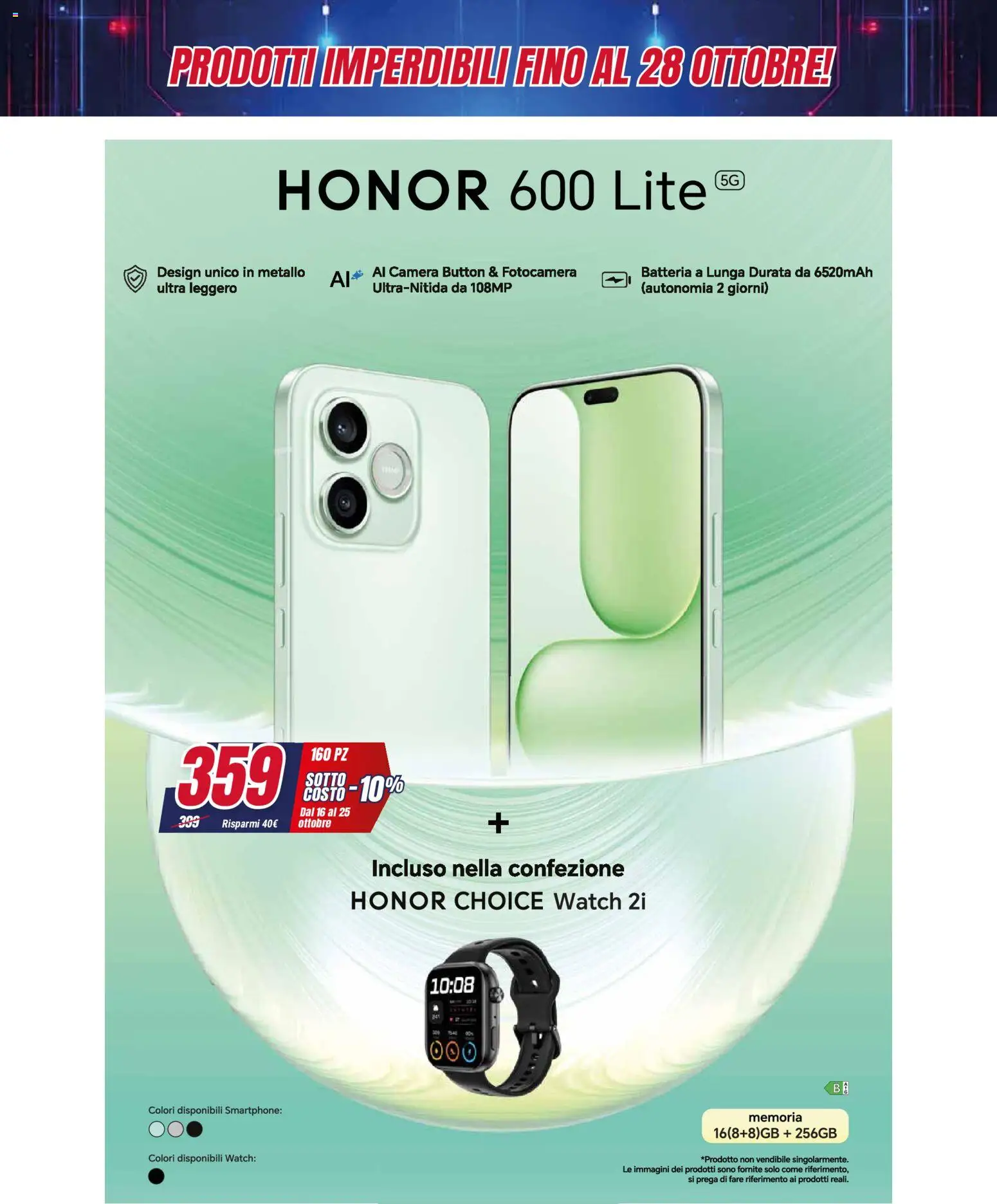Volantino Trony del 16/10/2026 | Pagina: 24 | Prodotti: Smartphone, Fotocamera, Batteria