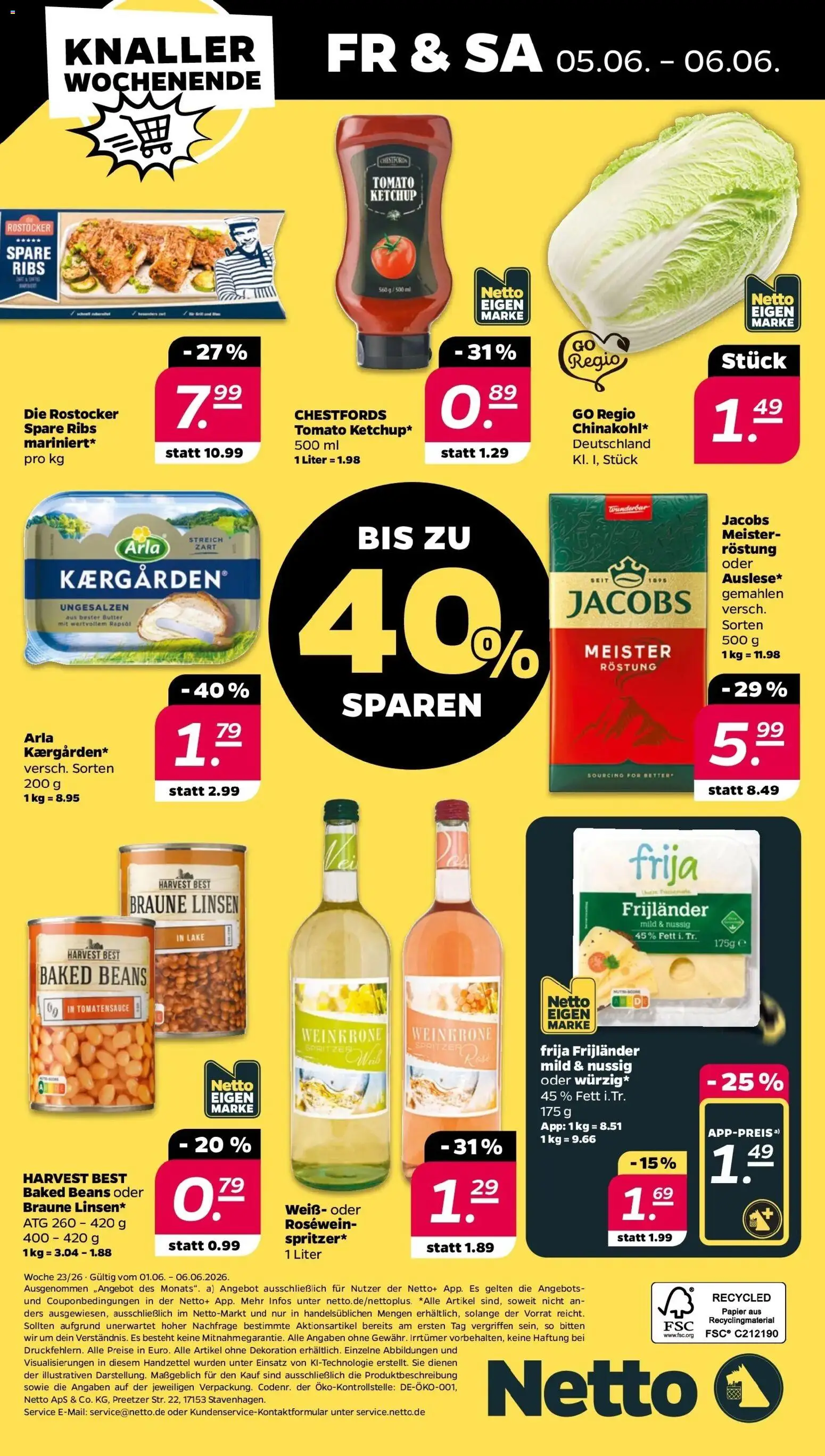 Netto Prospekt – gültig ab 01.06.2026 | Seite: 34 | Produkte: Butter, Rapsöl, Spare ribs, Ketchup