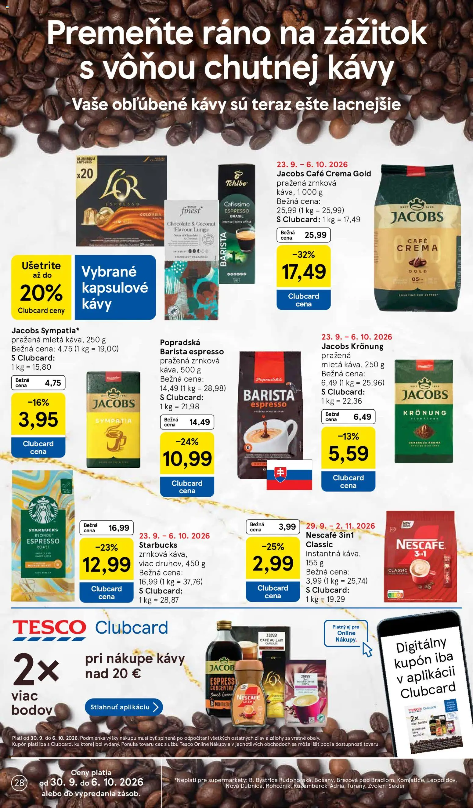 Nové Tesco akcie – leták je platný od 30.09.2026 | Strana: 28