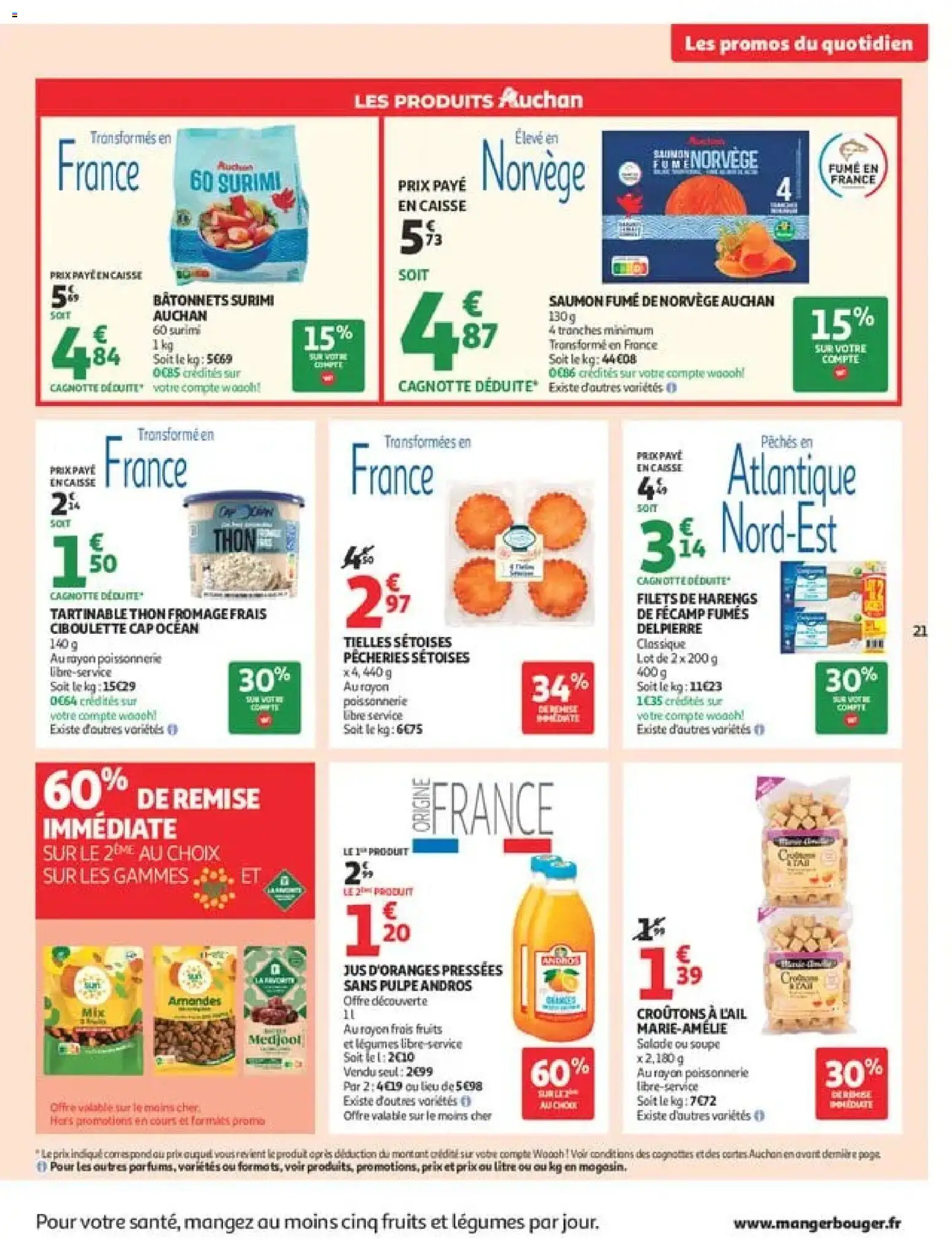 {H1} | Page: 21 | Produits: Salade, Poissonnerie, Pêches, Thon