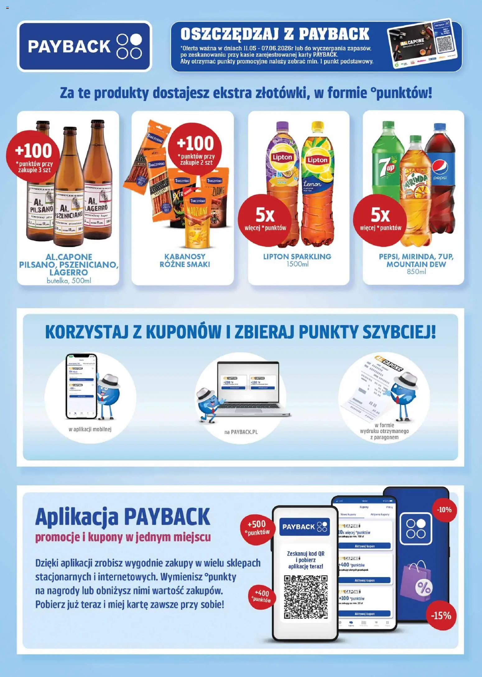 Al.Capone gazetka od 11.05.2026 | Strona: 38 | Produkty: Ice Tea, Pepsi, Kabanosy