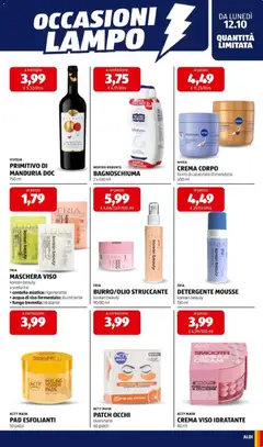 Anteprima del volantino Aldi volantino valido a partire dal 12/10/2026 | Pagina: 21 | Prodotti: Bagnoschiuma, Crema viso, Acqua, Burro