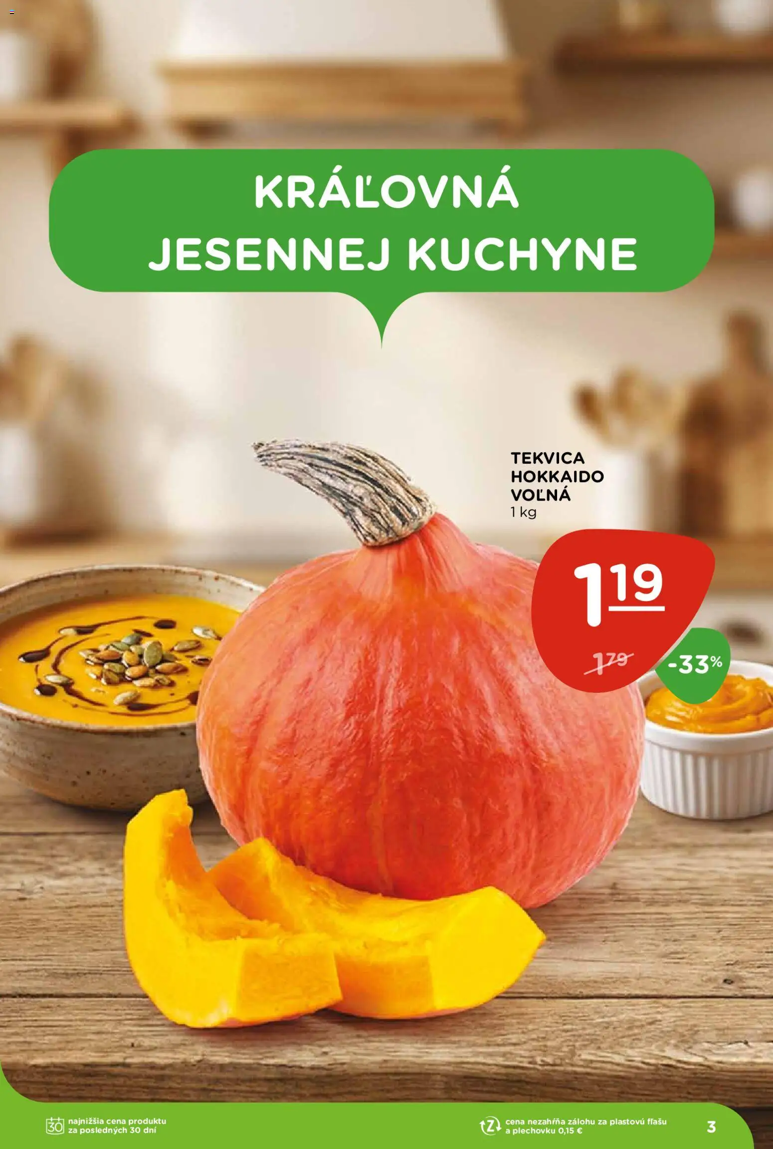 Nové Terno akcie – leták je platný od 01.10.2026 | Strana: 3 | Produkty: Tekvica Hokkaido, Kuchyne, Tekvica