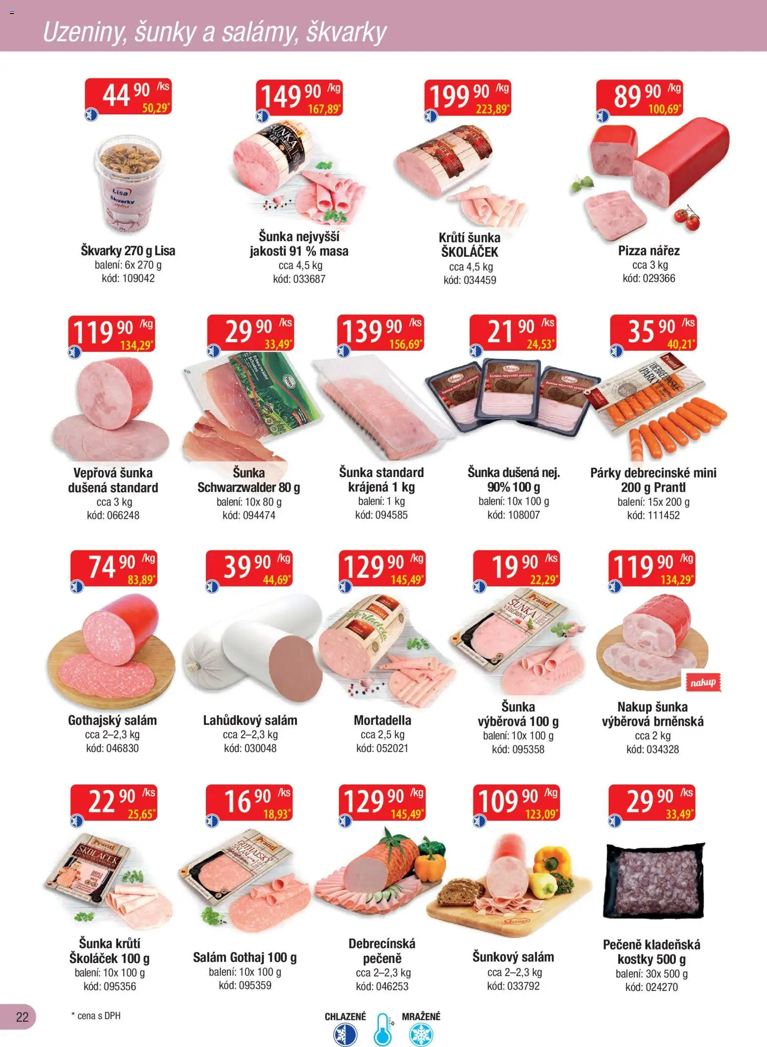 Astur & Qanto leták - Velkoobchod fresh 09/2026 od 01.09.2026 | Strana: 22 | Produkty: Krůtí šunka, Gothaj, Šunkový salám, Škvarky