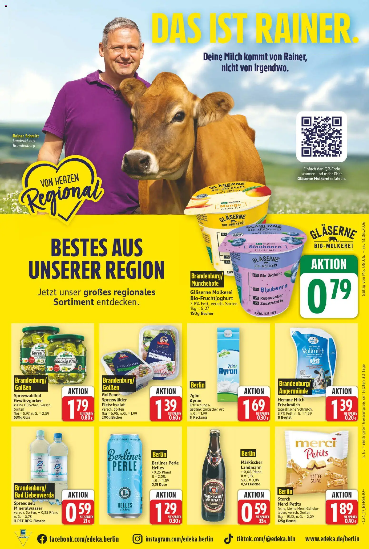 E center Prospekt – gültig ab 08.06.2026 | Seite: 17 | Produkte: Joghurt, Kaffee, Bad, Mango