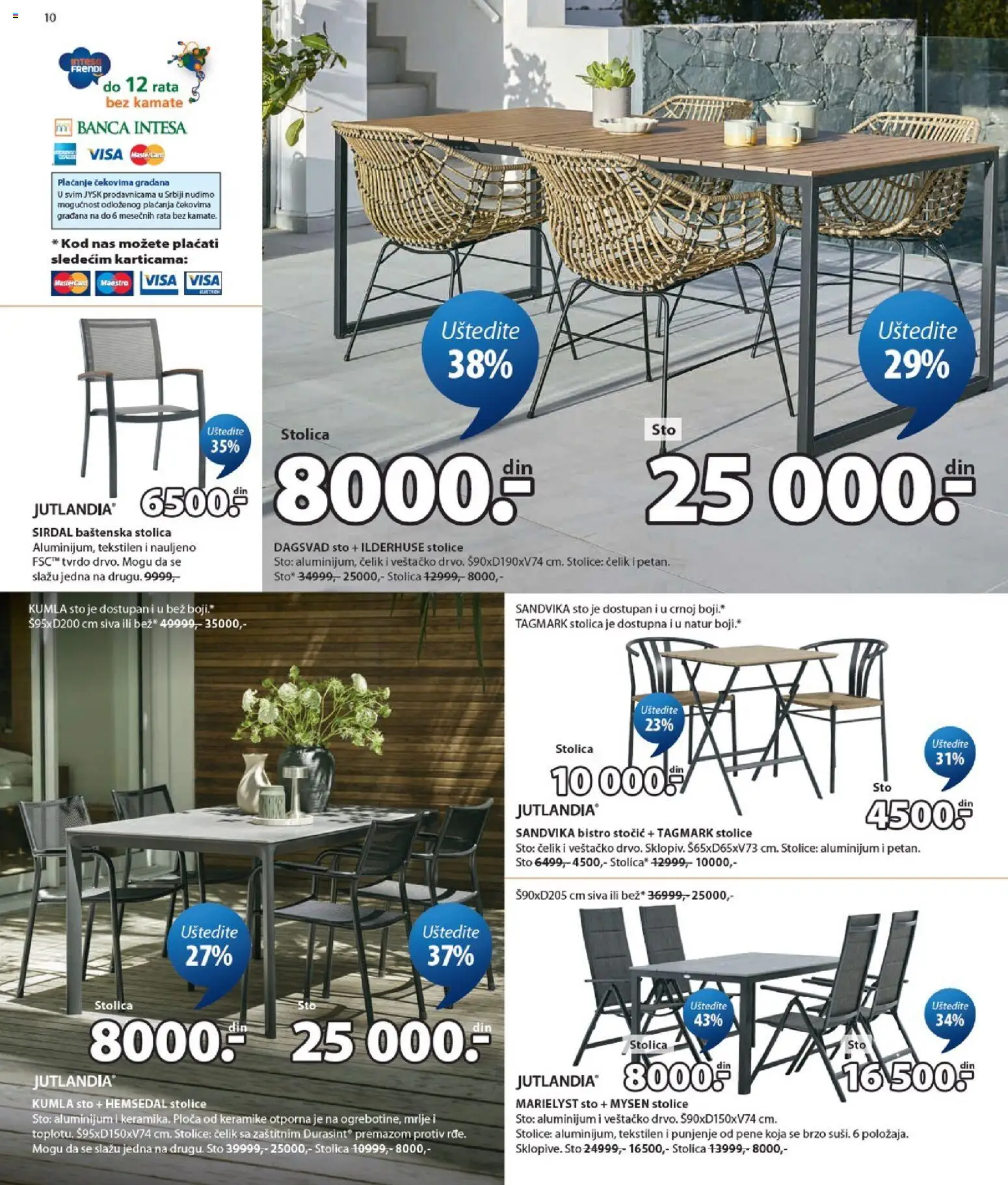 Jysk katalog - važi od 15.07.2026 | Strana: 10 | Proizvode: Baštenska stolica, Sto, Stolica