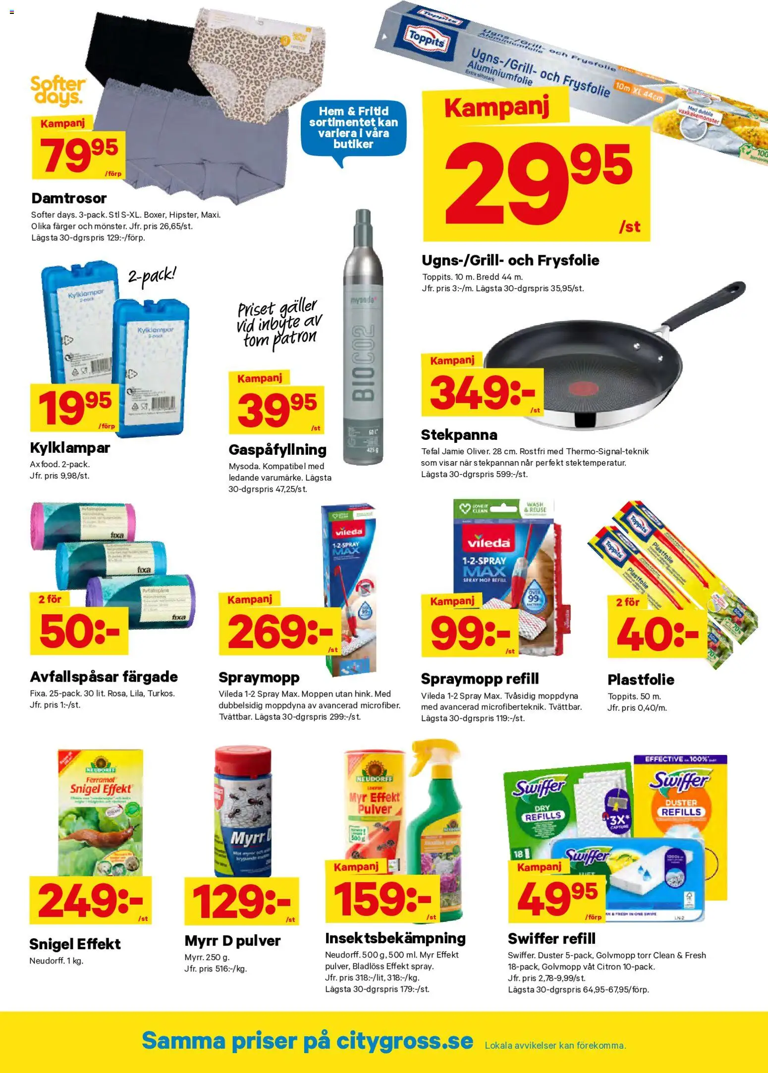 City Gross reklamblad aktuell från 18.05.2026 | Sida: 10 | Produkter: Galler, Plastfolie, Citron, Stekpanna