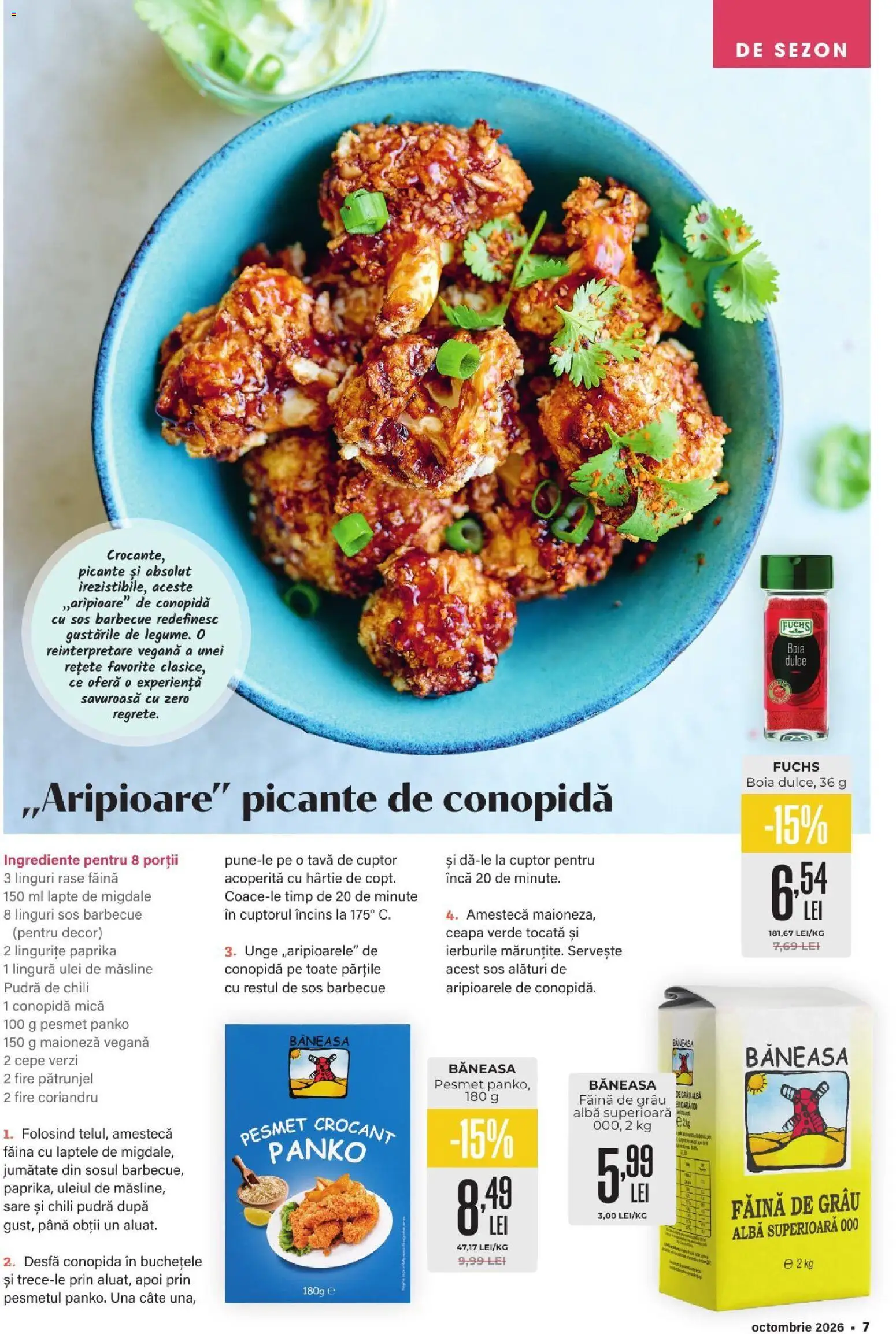 Noul catalog Mega Image – valabil de la 01.10.2026 | Pagină: 7 | Produse: Conopidă, Cuptor, Linguri, Lapte