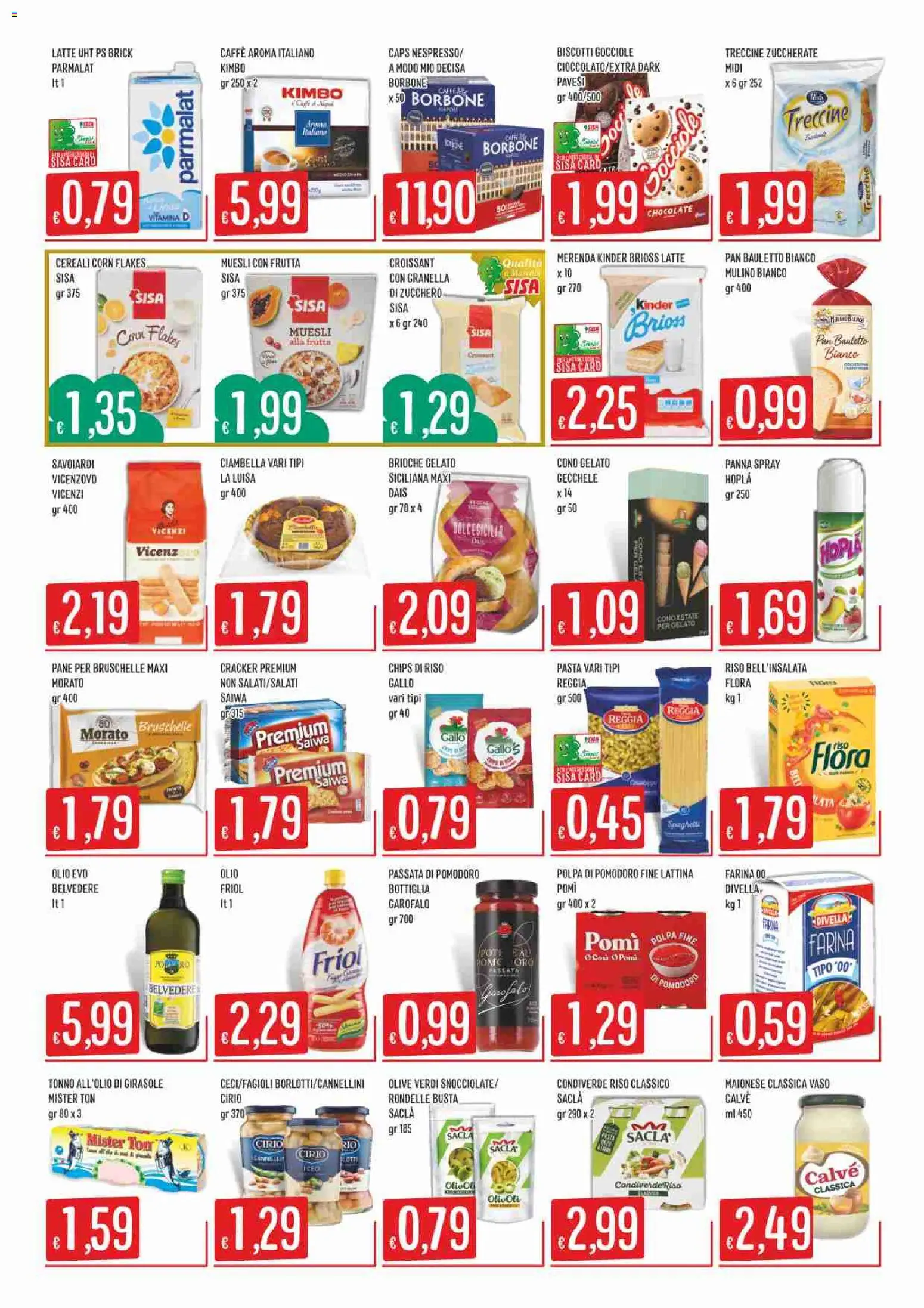 Volantino SISA del 23/07/2026 | Pagina: 3 | Prodotti: Biscotti, Latte, Savoiardi, Bottiglia