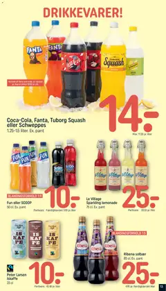 Rema 1000 - Tilbudsavis uge 30 gyldig fra 19/07/2026 | Side: 13 | Produkter: Squash, Hindbær, Solbær, Tuborg Squash