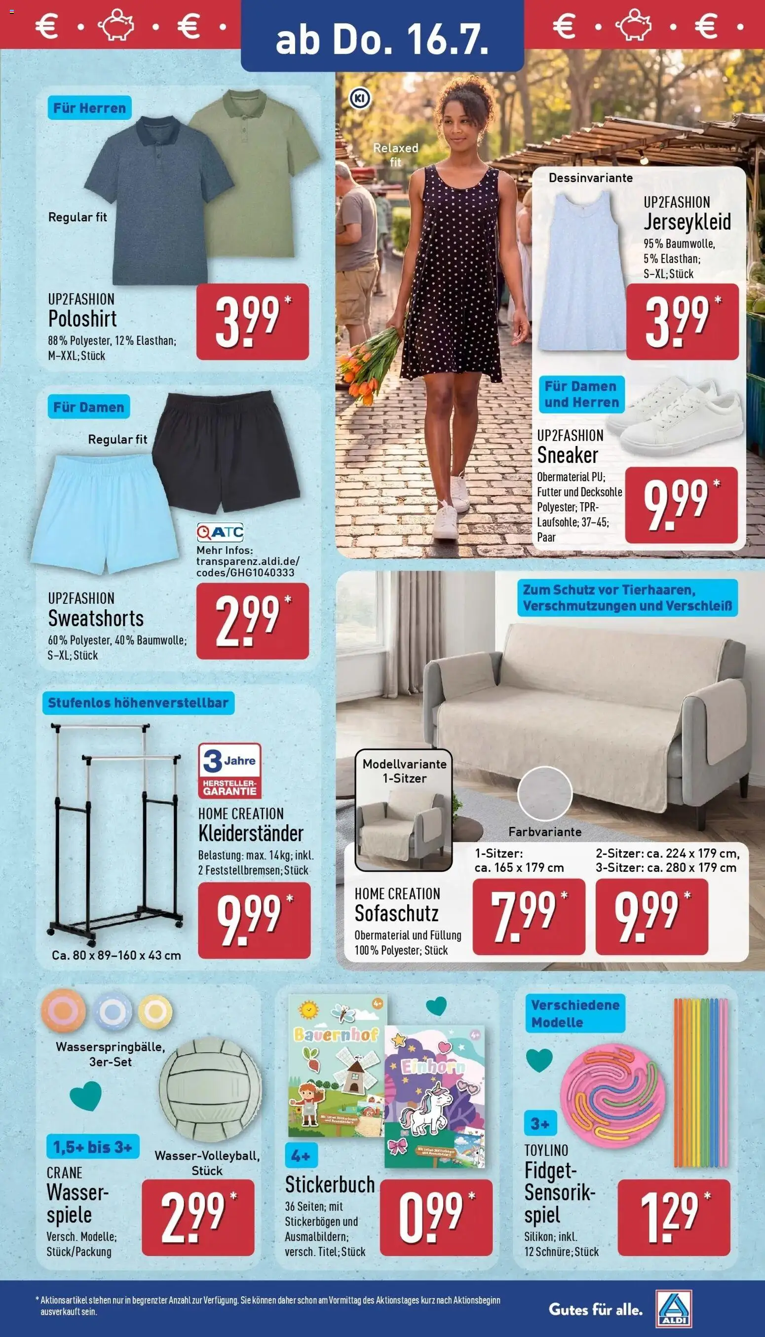 Aldi - ALDI Nord: Wochenangebote – gültig ab 12.07.2026 | Seite: 25 | Produkte: Up2fashion, Wasser, Volleyball, Home creation