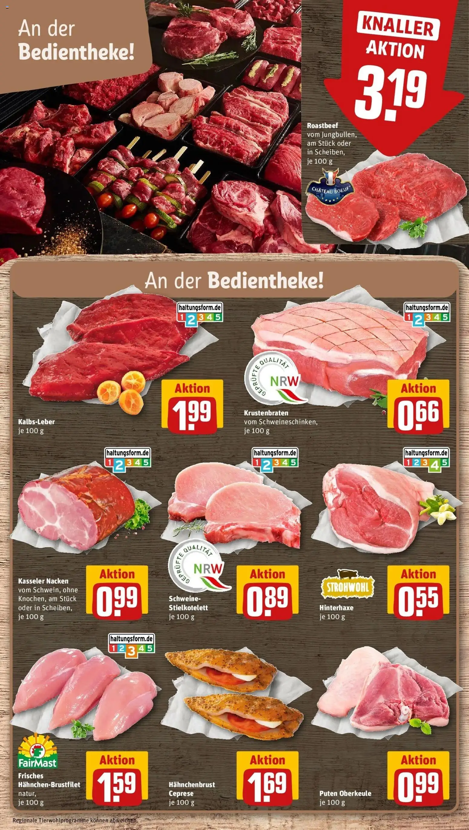 REWE Prospekt ab 21.09.2026 zum Blättern » Angebote | Seite: 14 | Produkte: Krustenbraten, Roastbeef, Kalbsleber, Hahnchenbrust