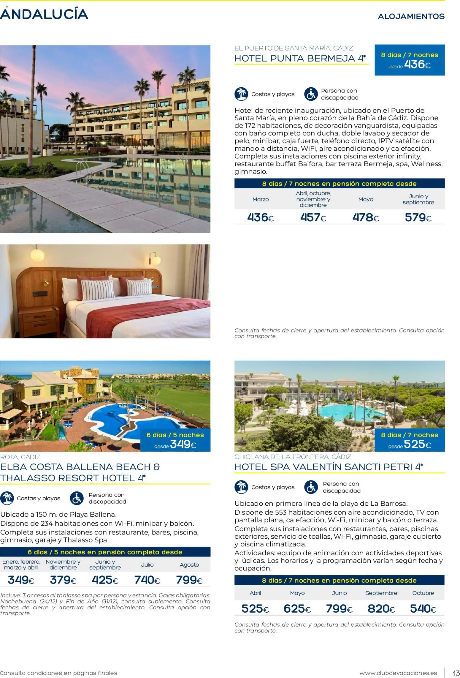 Viajes El Corte Inglés Club de Vacaciones │ válido desde el 01.02.2026 | Página: 13 | Productos: Teléfono, Satélite, Aire acondicionado, Caja