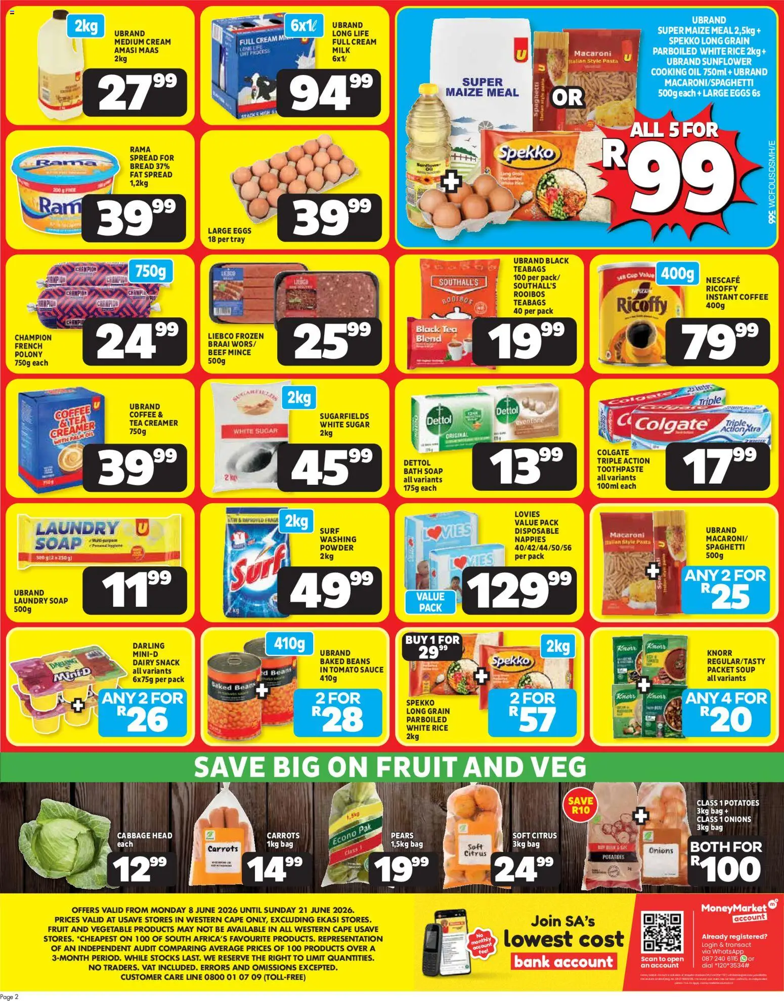 New Usave catalogue – valid from 08.06.2026 | Page: 2 | Products: Eggs, Creamer, Powder, Soup
