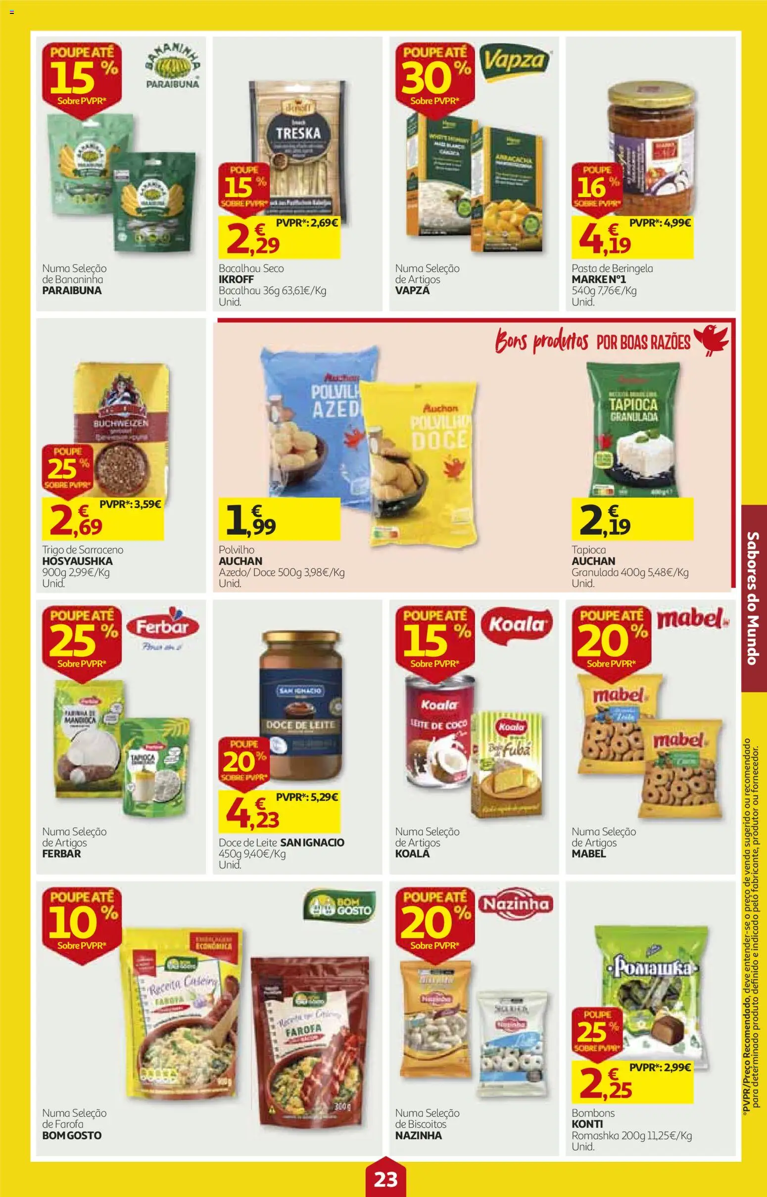 Auchan folheto │ válido de 15/10/2026 | Página: 23 | Produtos: Doce de leite, Leite, Beringela, Leite de coco