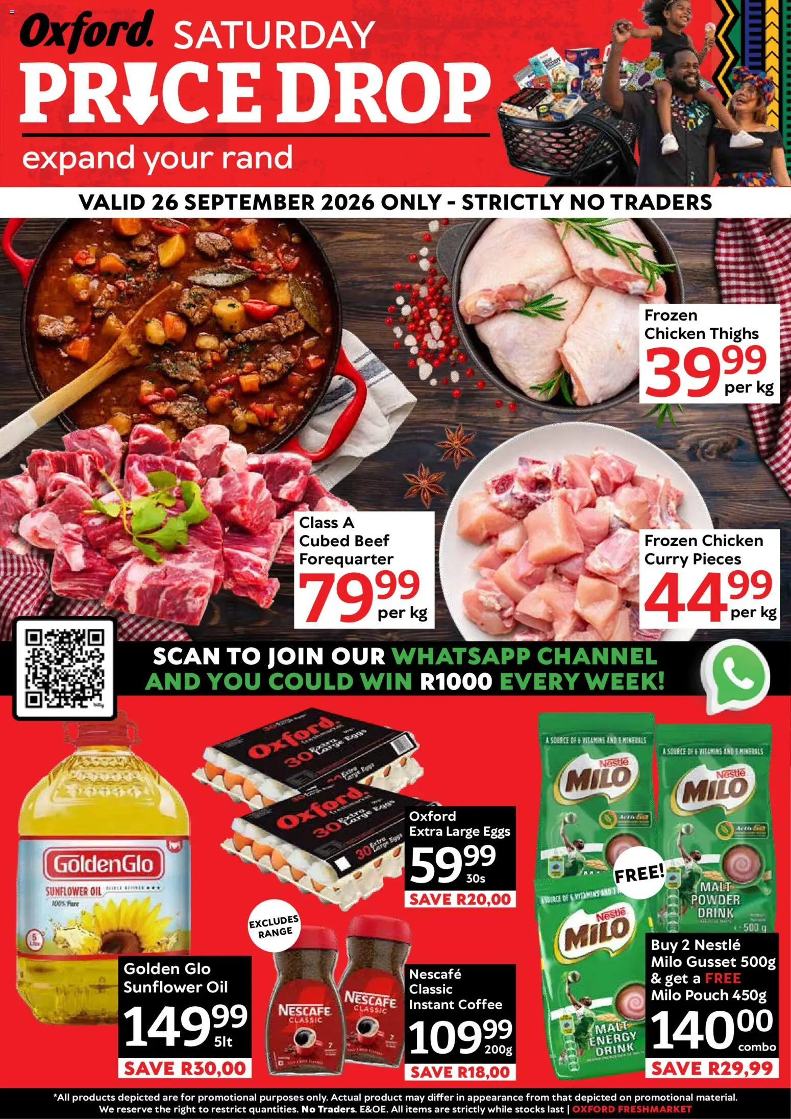 New Oxford Freshmarket catalogue – valid from 26/09/2026 | Page: 1 | Products: Eggs, Chicken, Beef, Instant coffee