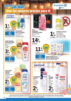 Vista previa E.Leclerc Soria válido desde el 10.06.2026 | Página: 38 | Productos: Gel de ducha, Desodorante, Sérum, Ducha