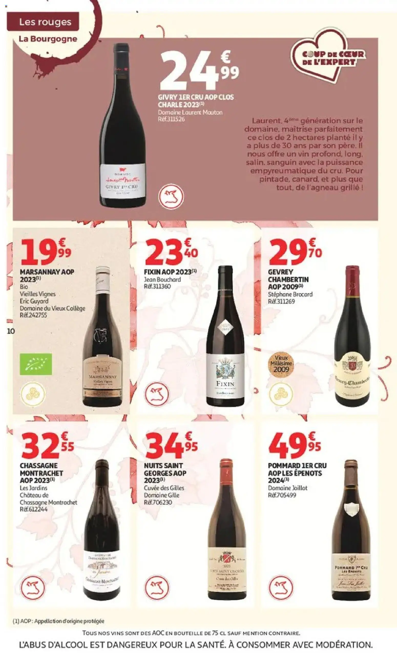 {H1} | Page: 10 | Produits: Jean, Bourgogne, Bouteille, Vin