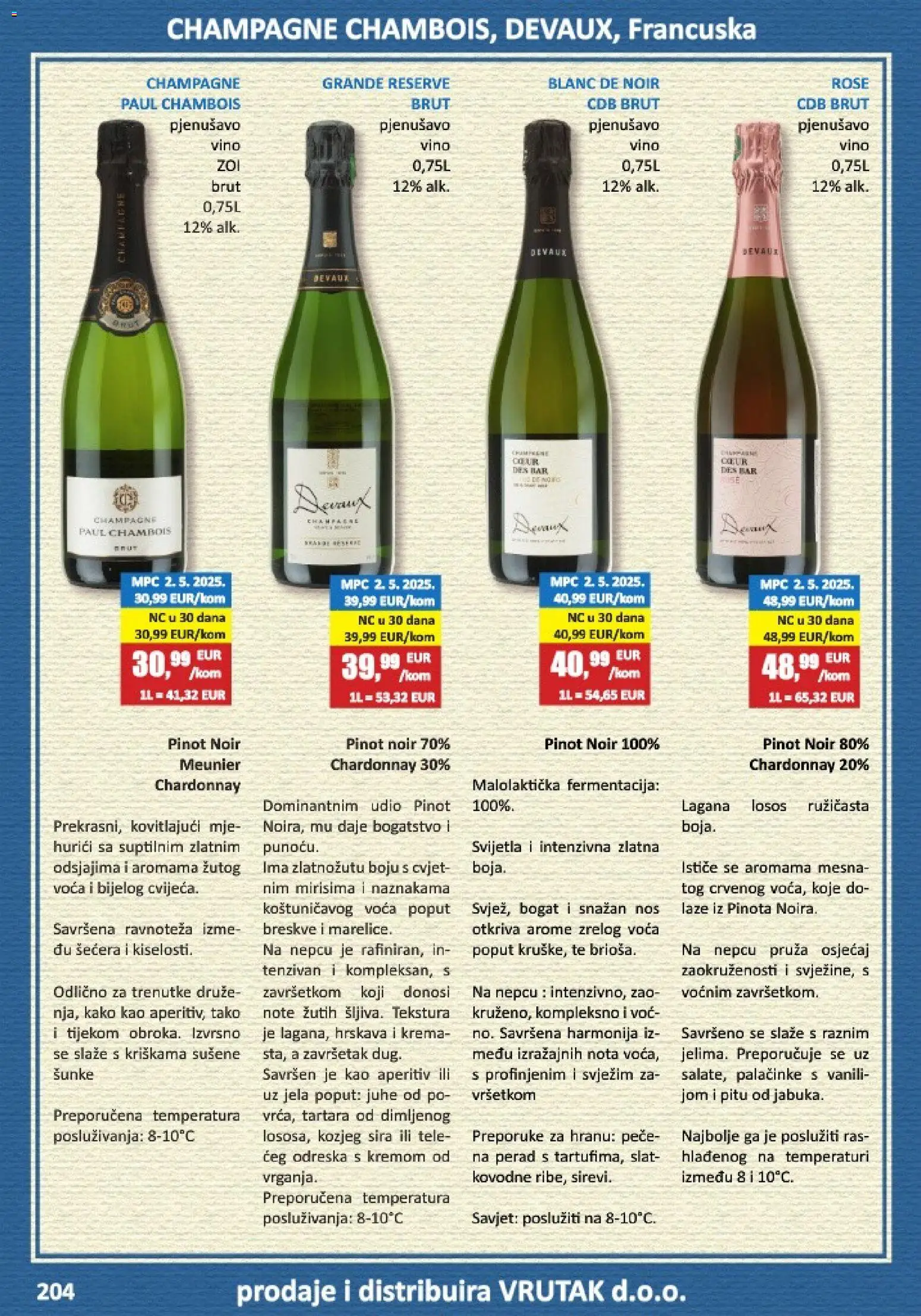 Vrutak katalog | vrijedi od 01.11.2025 | Stranica: 204 | Proizvodi: Vino, Krema, Breskve, Losos