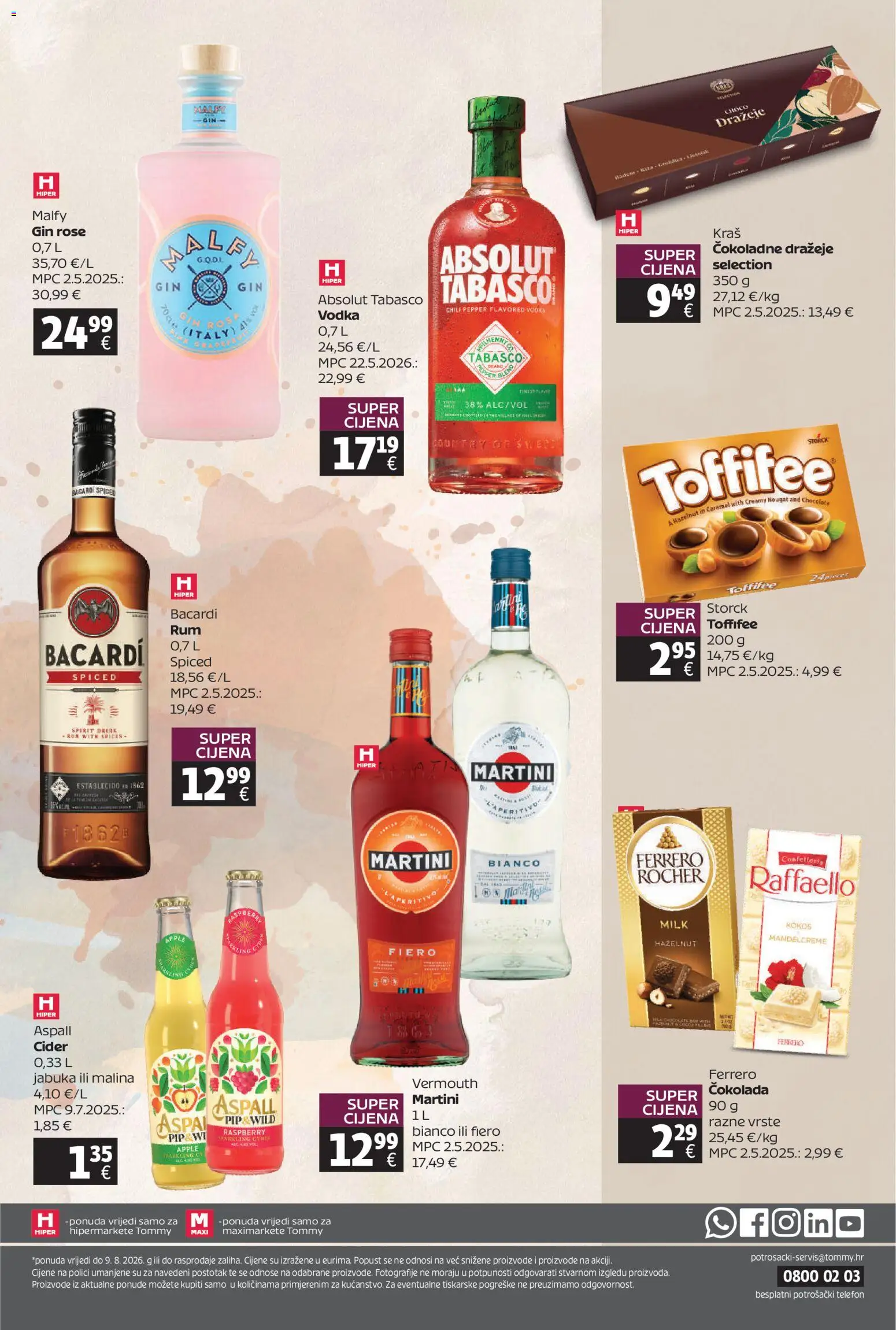 Tommy katalog | vrijedi od 20.07.2026 | Stranica: 20 | Proizvodi: Gin, Čokolada, Rum, Telefon