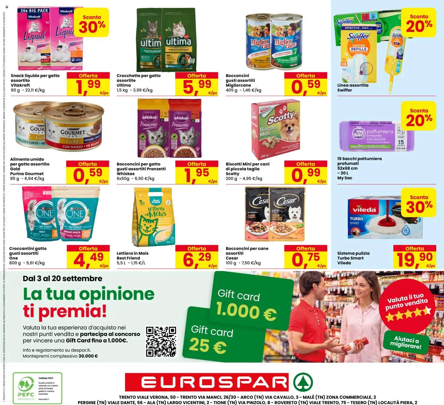Volantino Eurospar del 03/09/2026 | Pagina: 20 | Prodotti: Manzo, Carote, Crocchette, Mais