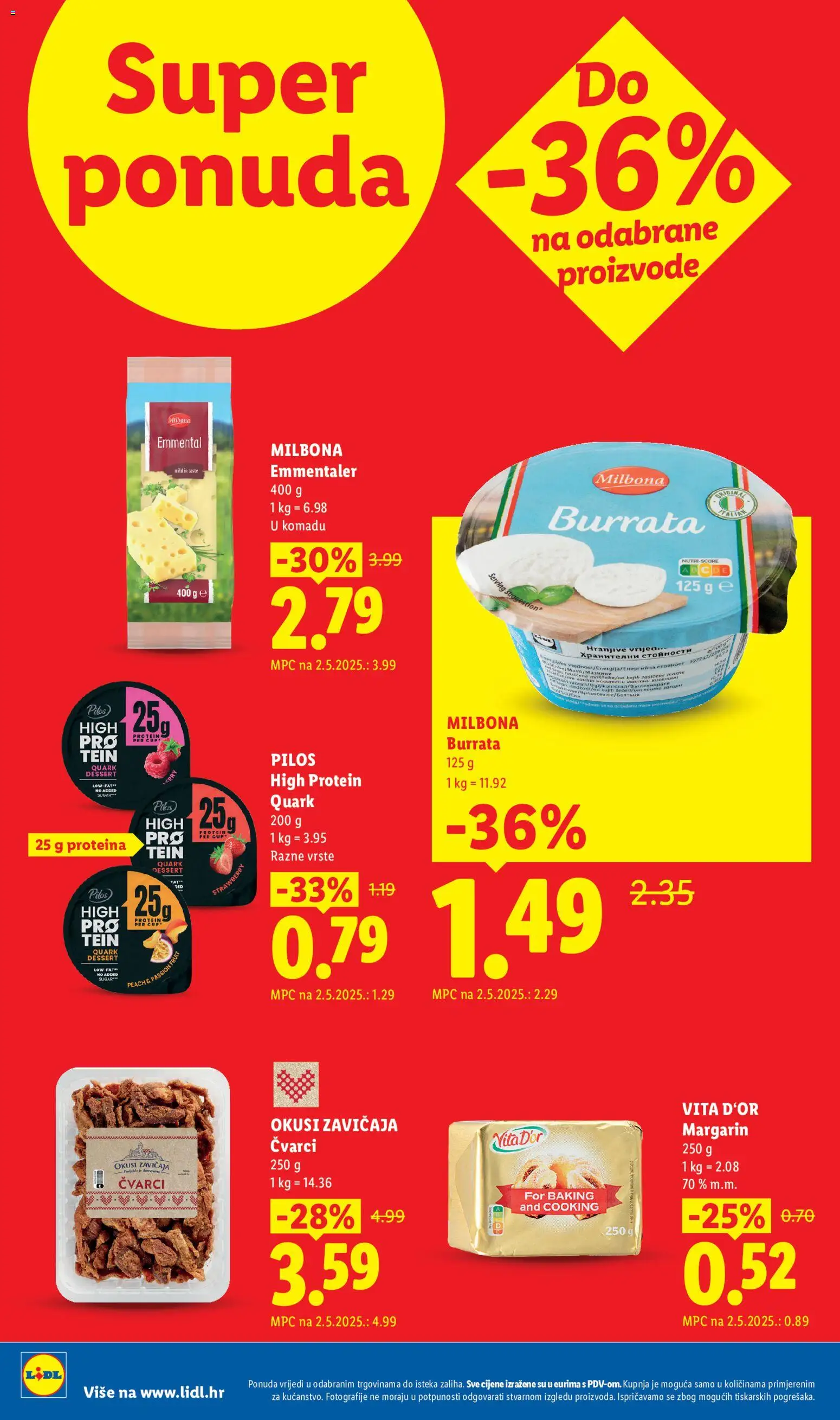 Lidl katalog | vrijedi od 23.06.2026 | Stranica: 2 | Proizvodi: Čvarci, Margarin