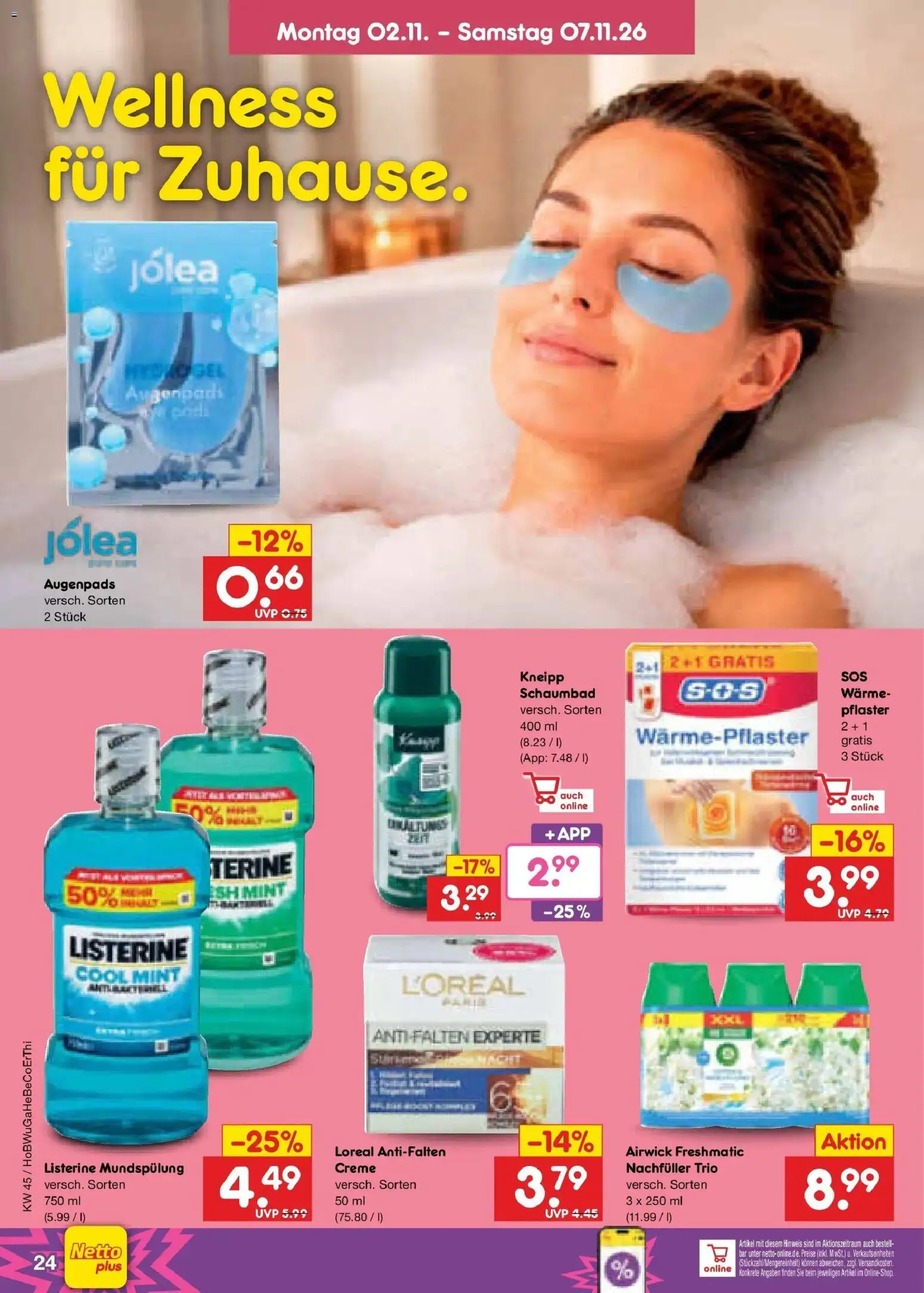 Netto Marken-Discount Prospekt Rostock (ab 02.11.2026) » Angebote | Seite: 38 | Produkte: Creme, Listerine