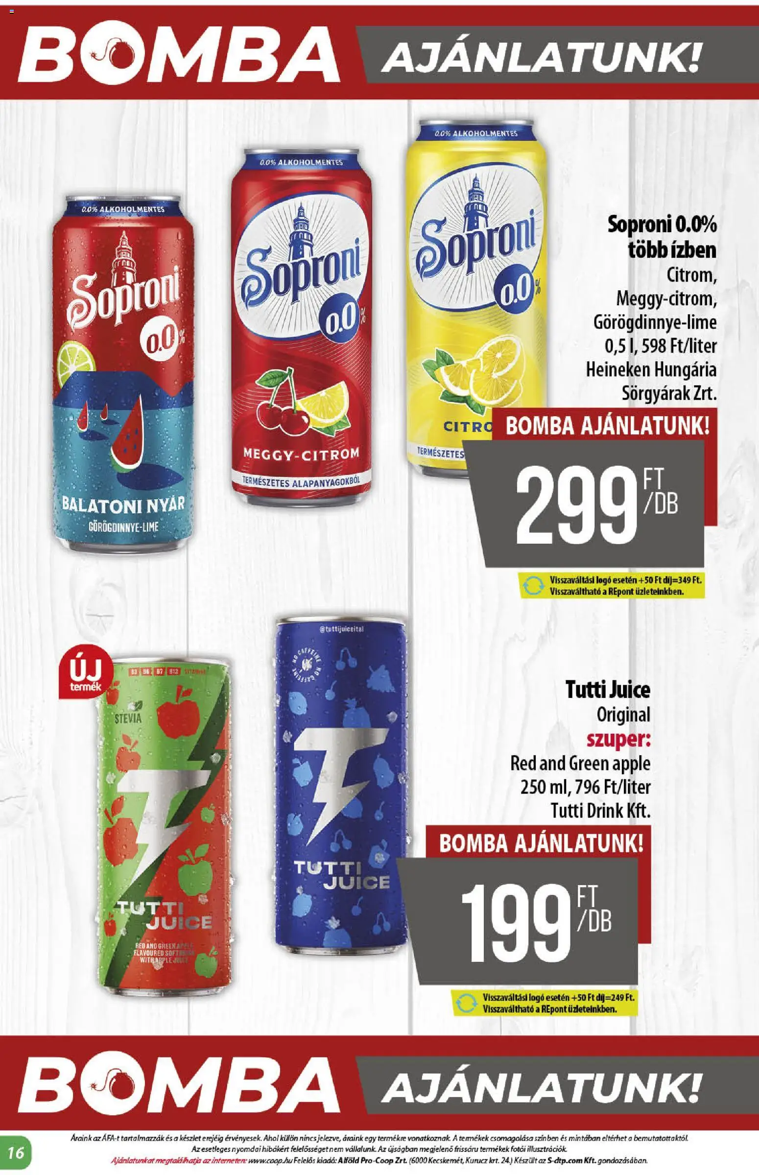 COOP akciós ujság - amely érvényes a következő dátumtól: 2026.07.23. | Oldal: 16 | Termékek: Heineken