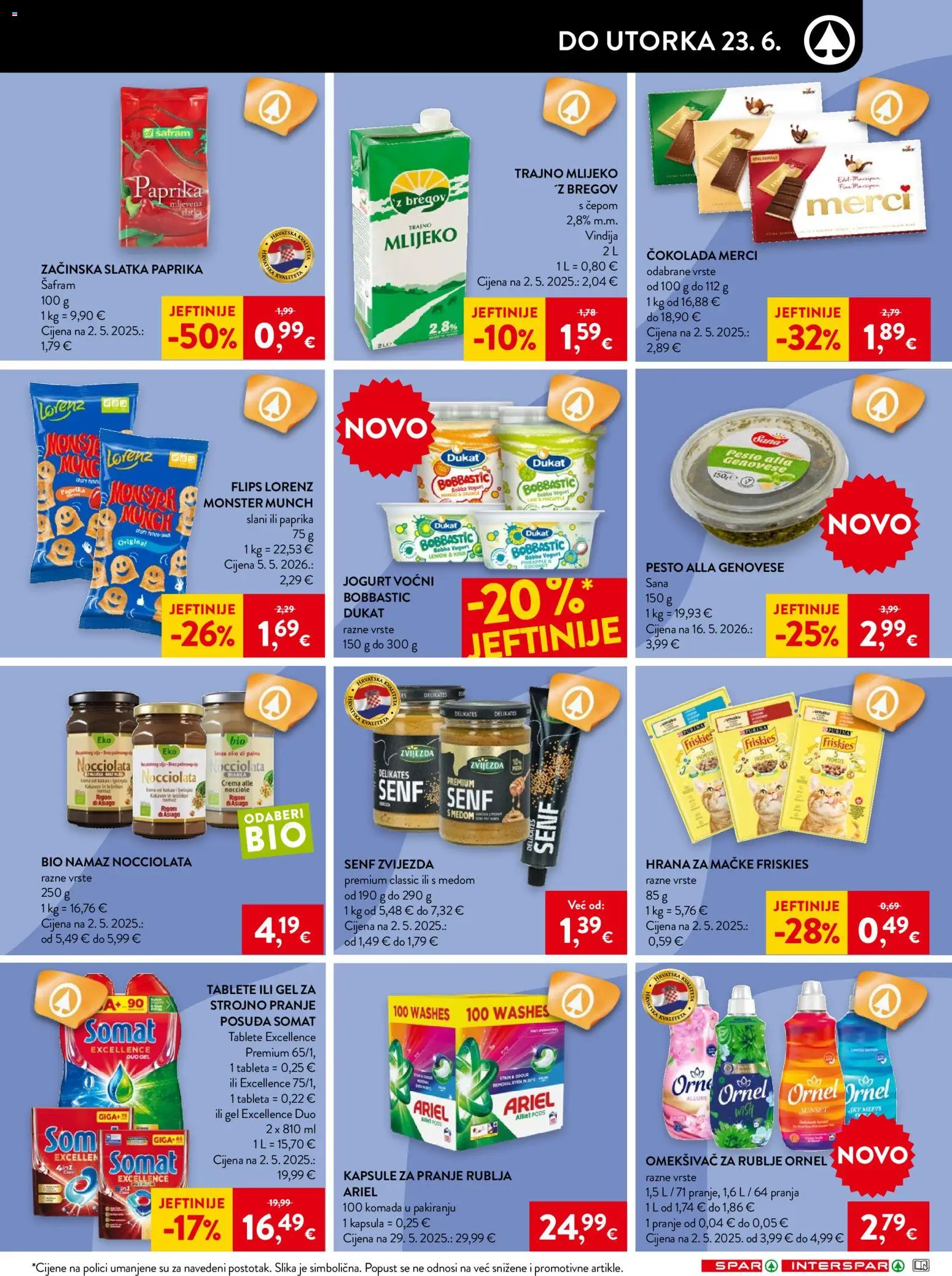 Spar katalog | vrijedi od 17.06.2026 | Stranica: 17 | Proizvodi: Jogurt, Čokolada, Senf, Namaz
