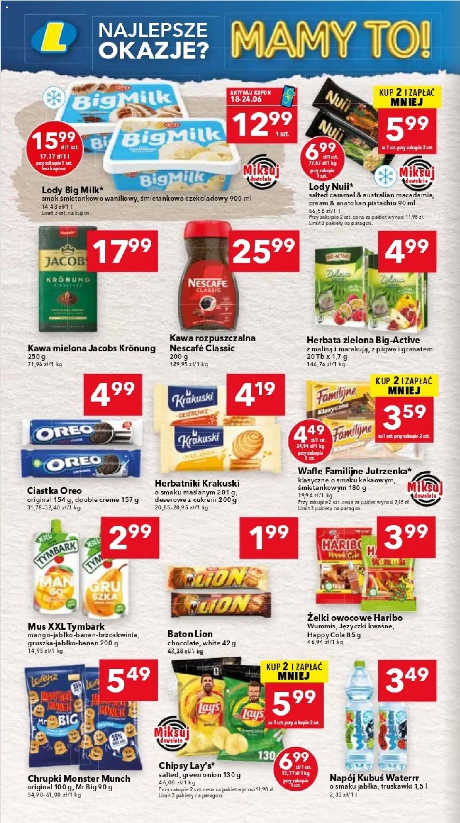 Lewiatan gazetka - Warszawa od 18.06.2026 | Strona: 6 | Produkty: Pigwa, Malina, Chrupki, Herbata