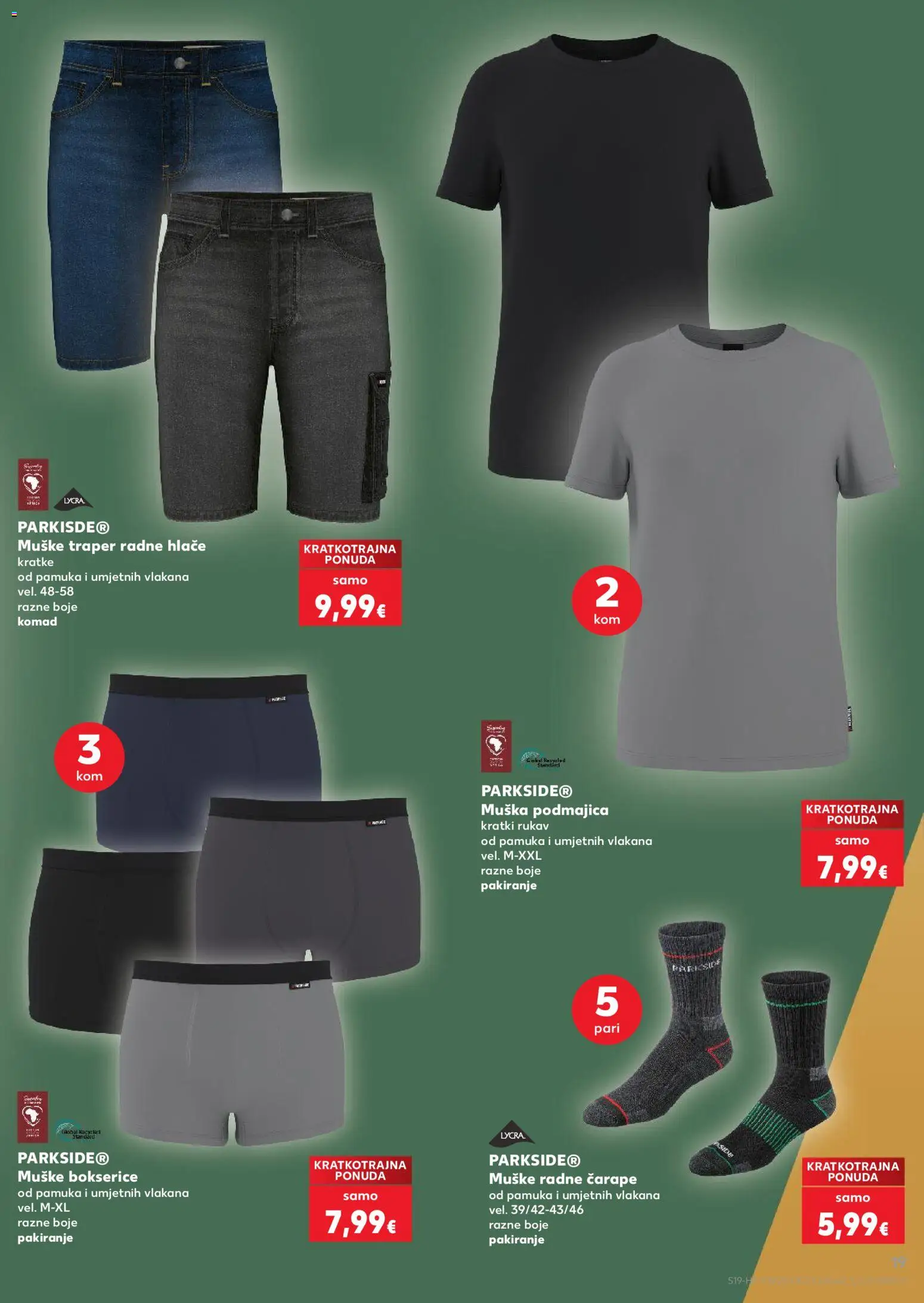 Kaufland katalog | vrijedi od 08.07.2026 | Stranica: 19 | Proizvodi: Hlače, Čarape, Bokserice