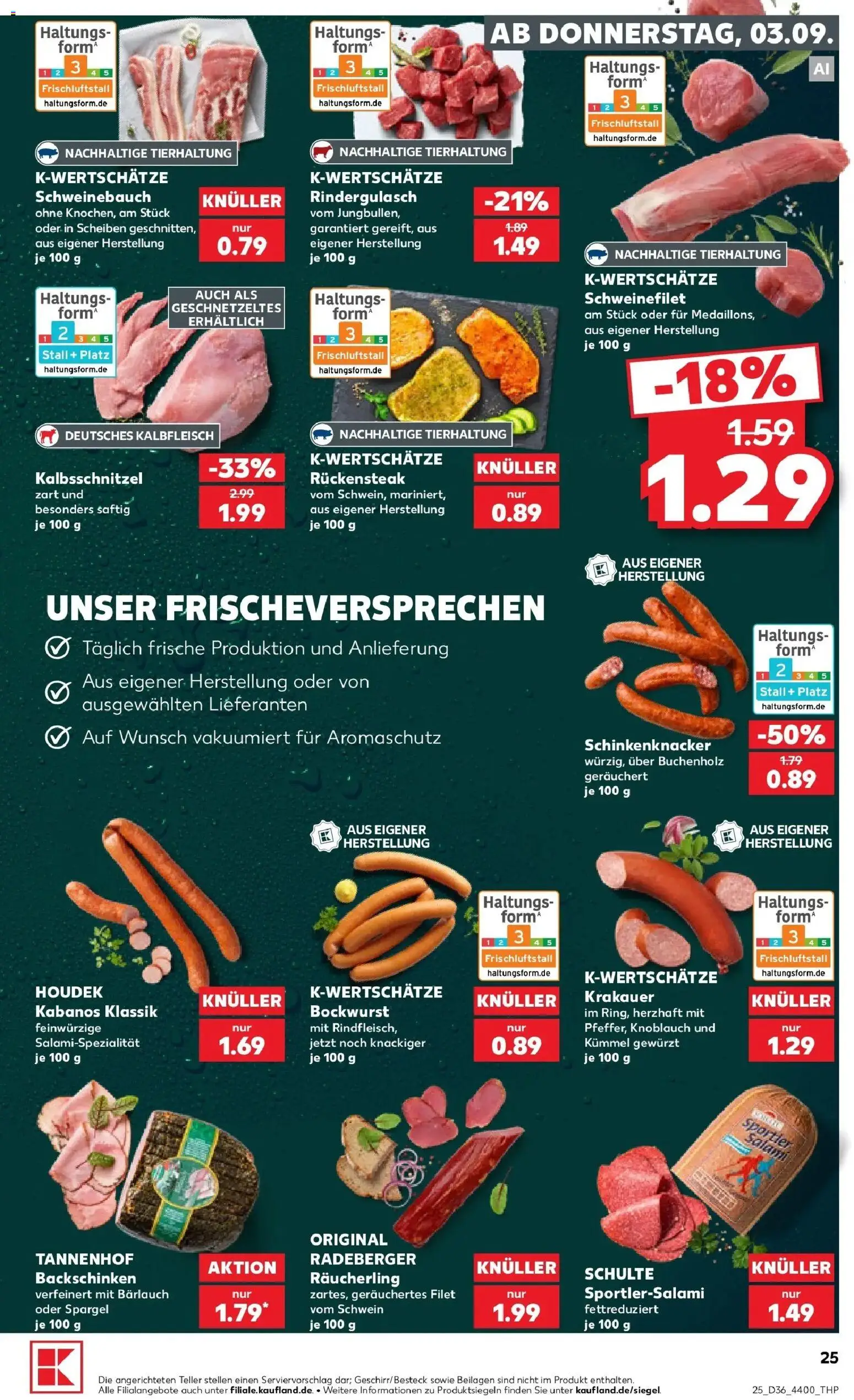 Prospekt Kaufland ab 31.08.2026 » Angebote Online zum Blättern | Seite: 34 | Produkte: Beilagen, Bockwurst, Schweinebauch, Spargel