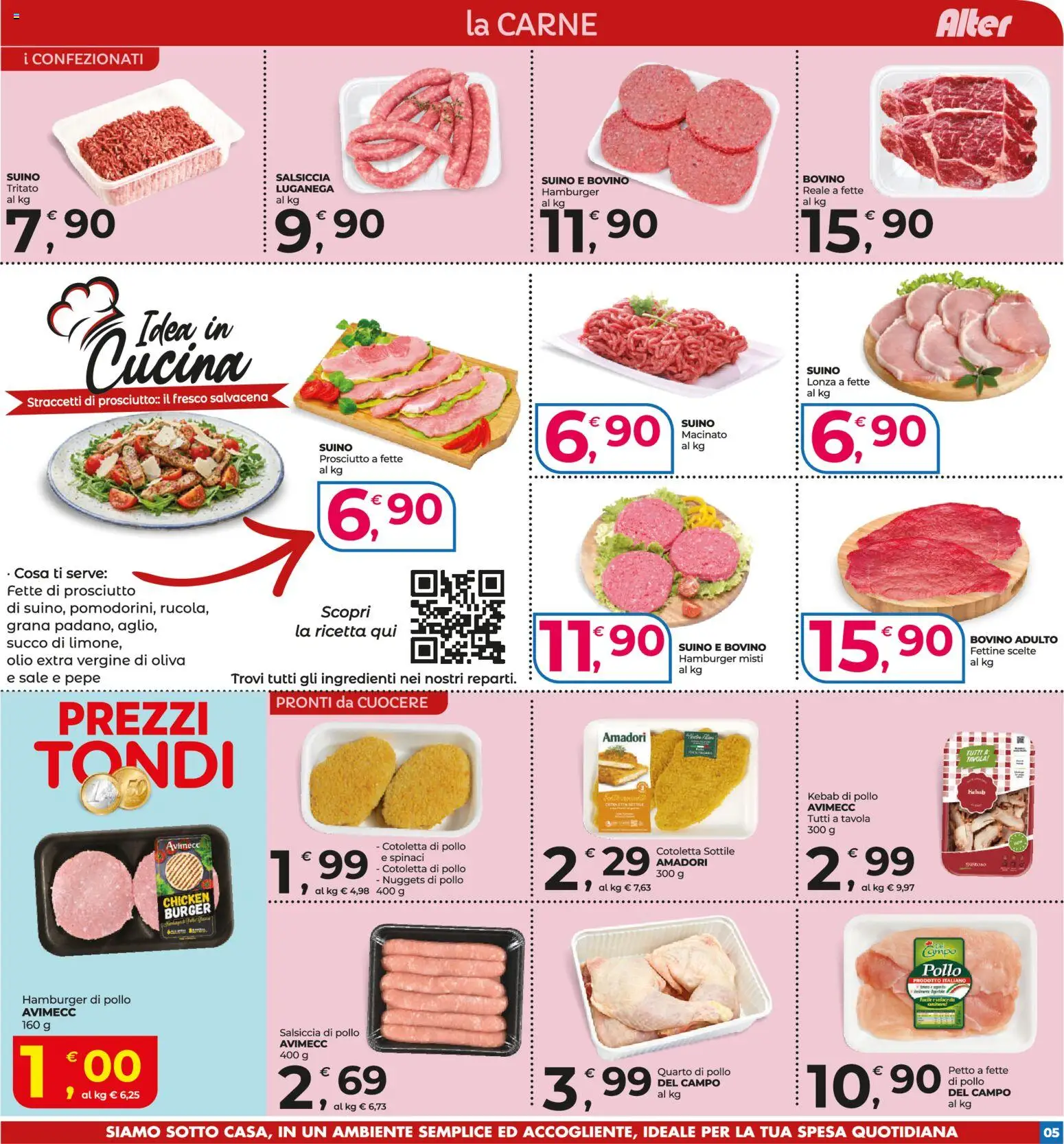 Volantino Alter Discount del 23/07/2026 | Pagina: 5 | Prodotti: Nuggets, Suino, Olio, Salsiccia