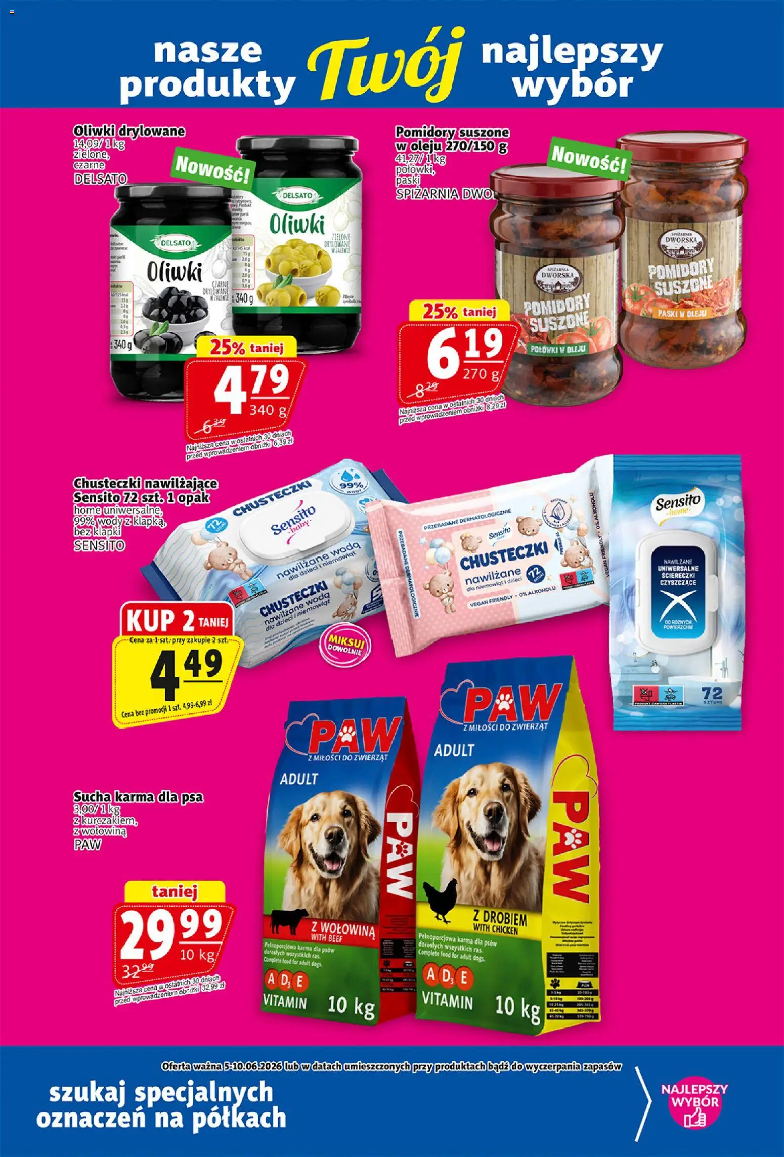 Prim Market gazetka od 05.06.2026 | Strona: 18 | Produkty: Karma dla psa, Pomidory, Wołowina, Woda
