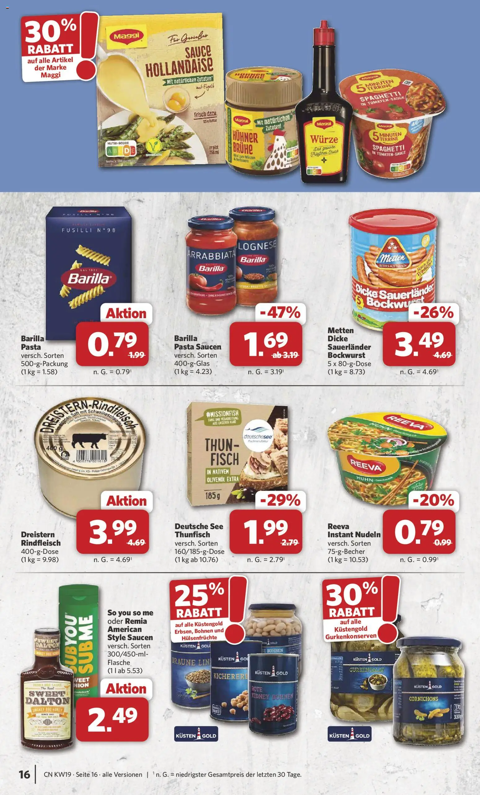 Combi Prospekt 	 – gültig ab 04.05.2026 | Seite: 16 | Produkte: Butter, Fisch, Pasta, Nudeln
