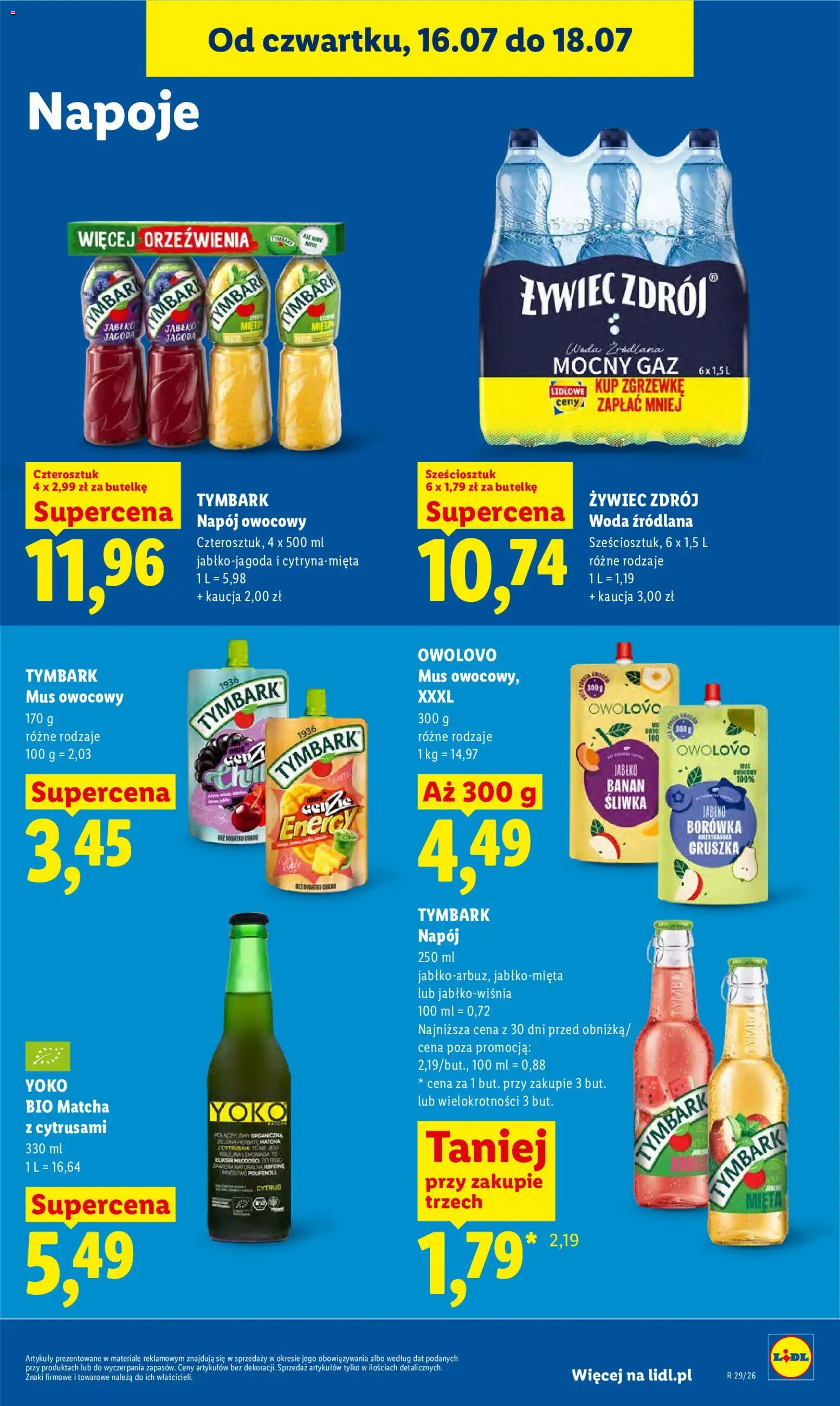 Lidl Polsko leták od 16.07.2026 | Strana: 73 | Produkty: Nápoje, Banán, Matcha