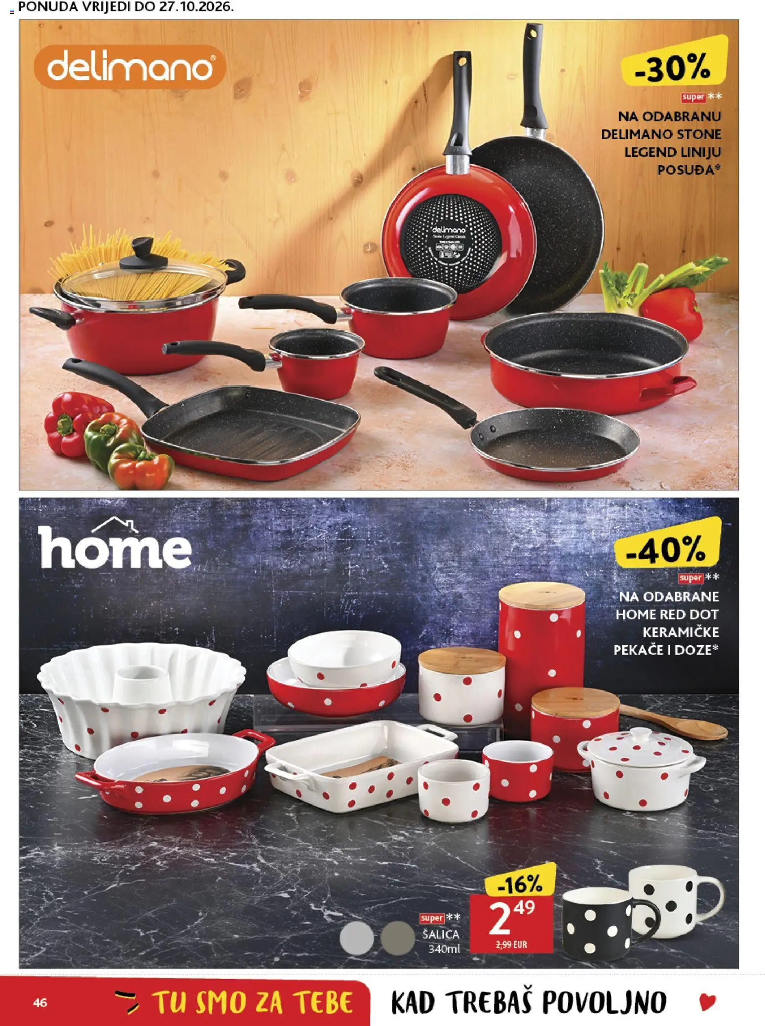 Konzum katalog | vrijedi od 14.10.2026 | Stranica: 46 | Proizvodi: Delimano, Šalica