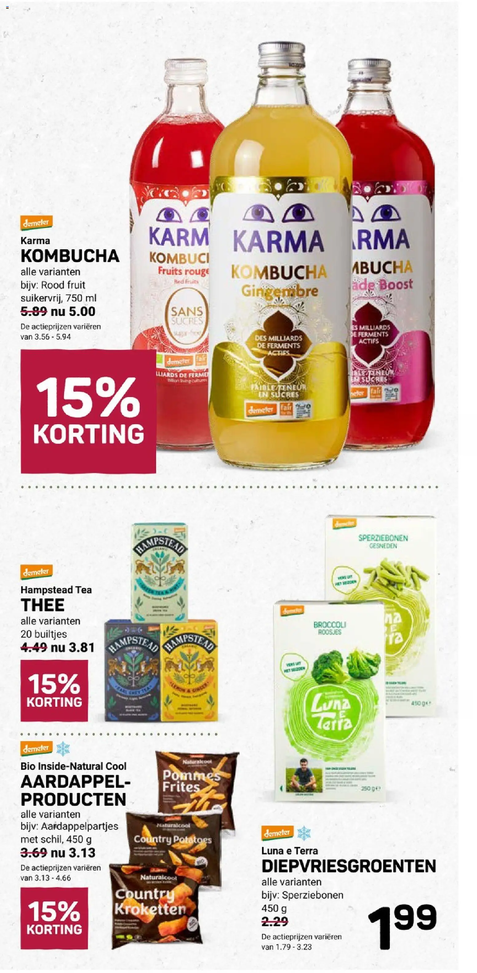 {H1} | Pagina: 9 | Producten: Kroketten, Aardappel, Thee, Fruit