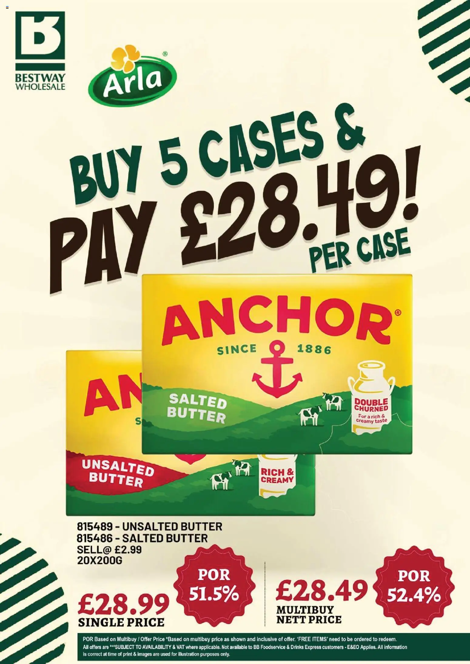 {H1} | Page: 25 | Products: Butter, Drinks, Case