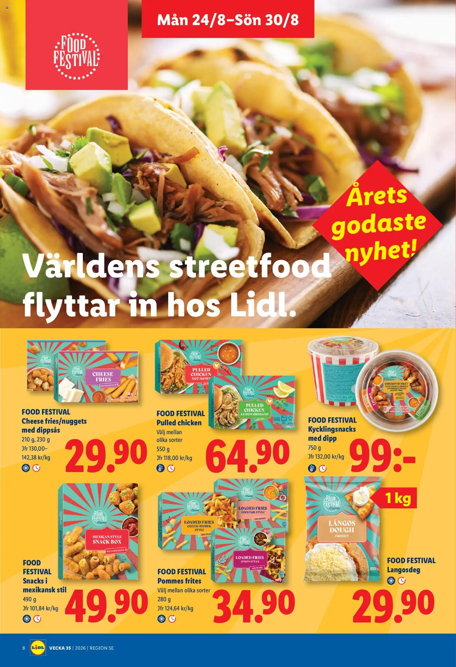 Lidl reklamblad aktuell från 24/08/2026 | Sida: 8 | Produkter: Oregano, Snacks, Pommes frites