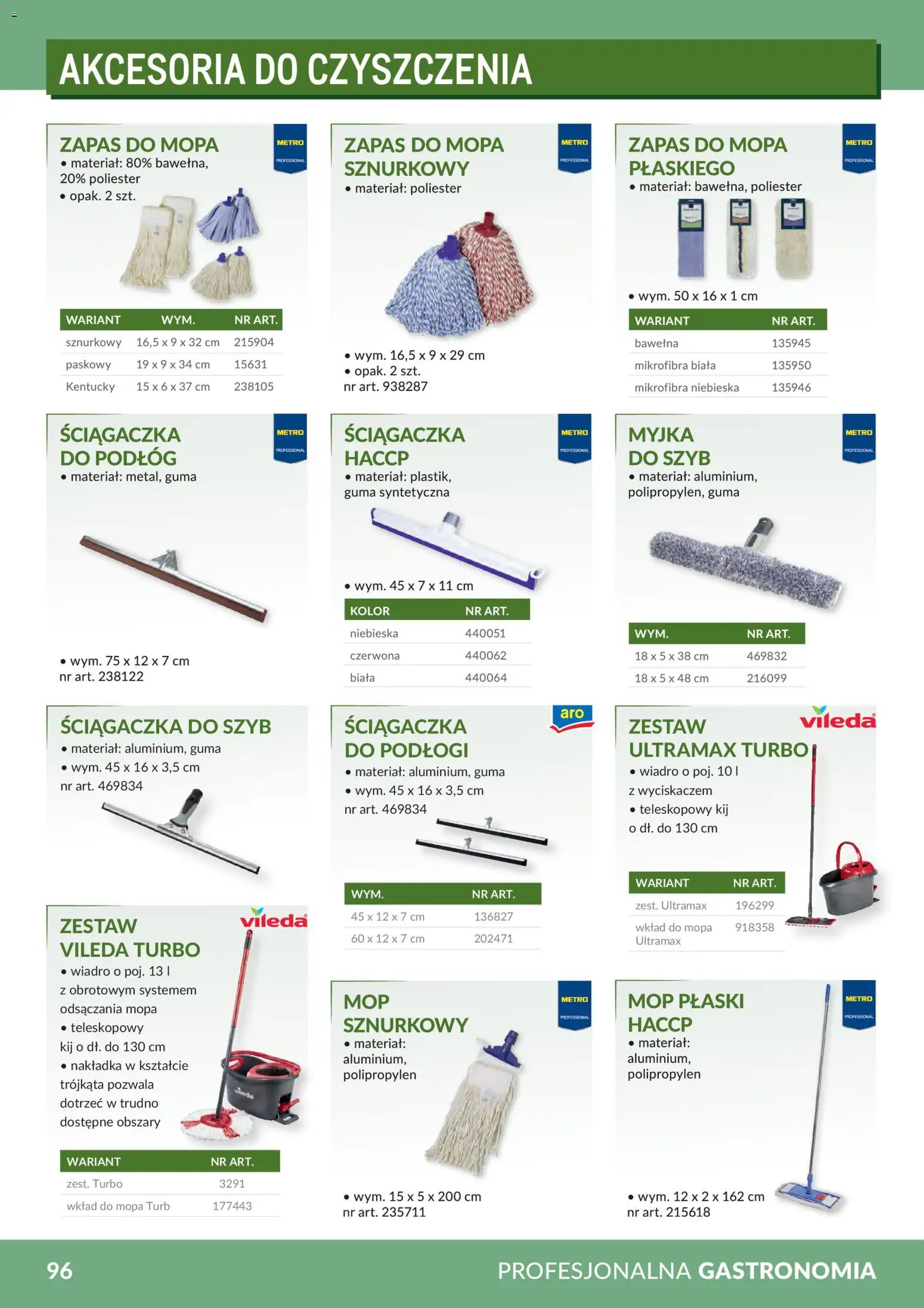 Makro Gazetka - Profesjonalna Gastronomia od 01.02.2026 | Strona: 96 | Produkty: Vileda, Mop